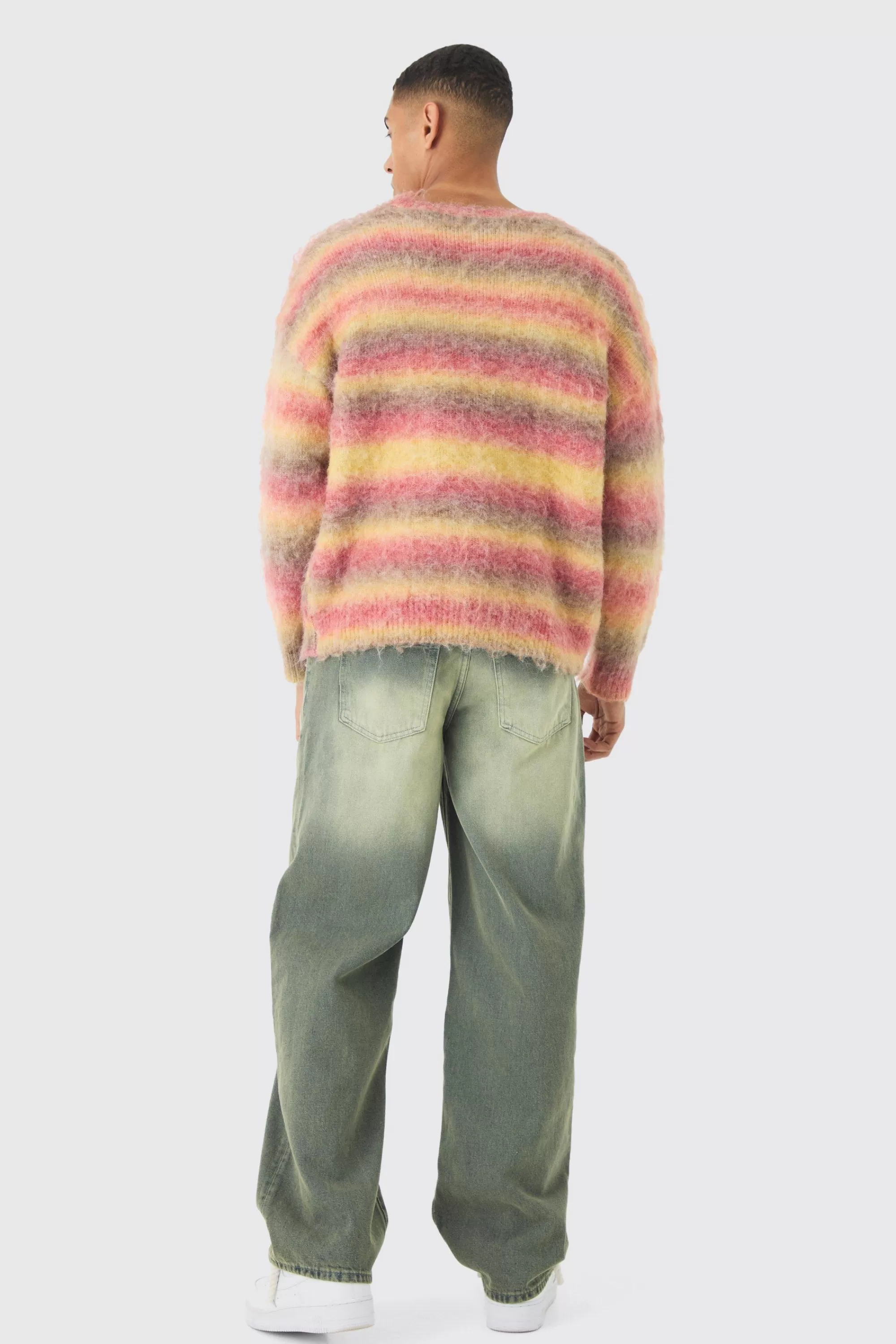boohooMAN Baggy Rigid Washed Jeans | UK