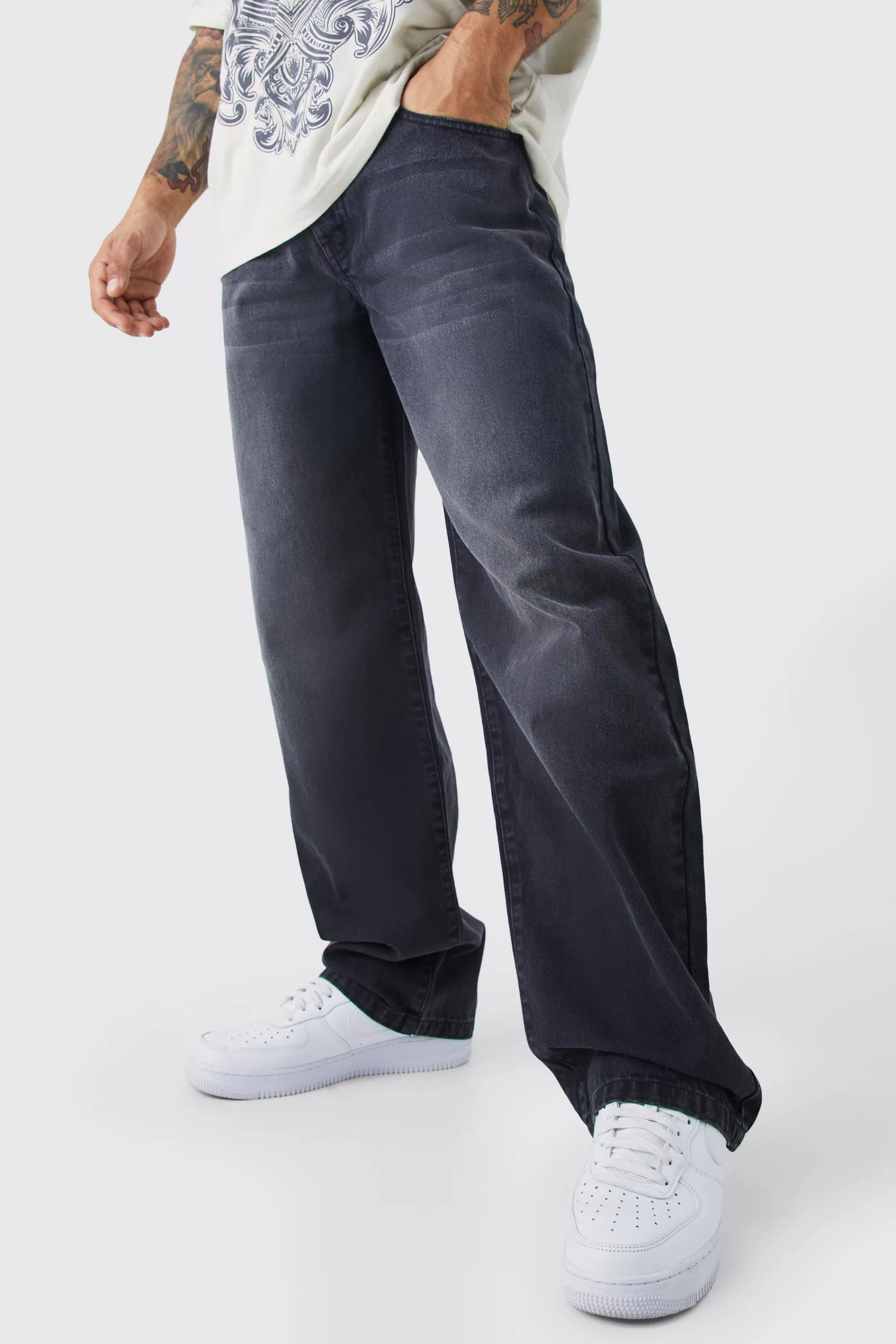 boohooMAN Baggy Rigid Jean | UK