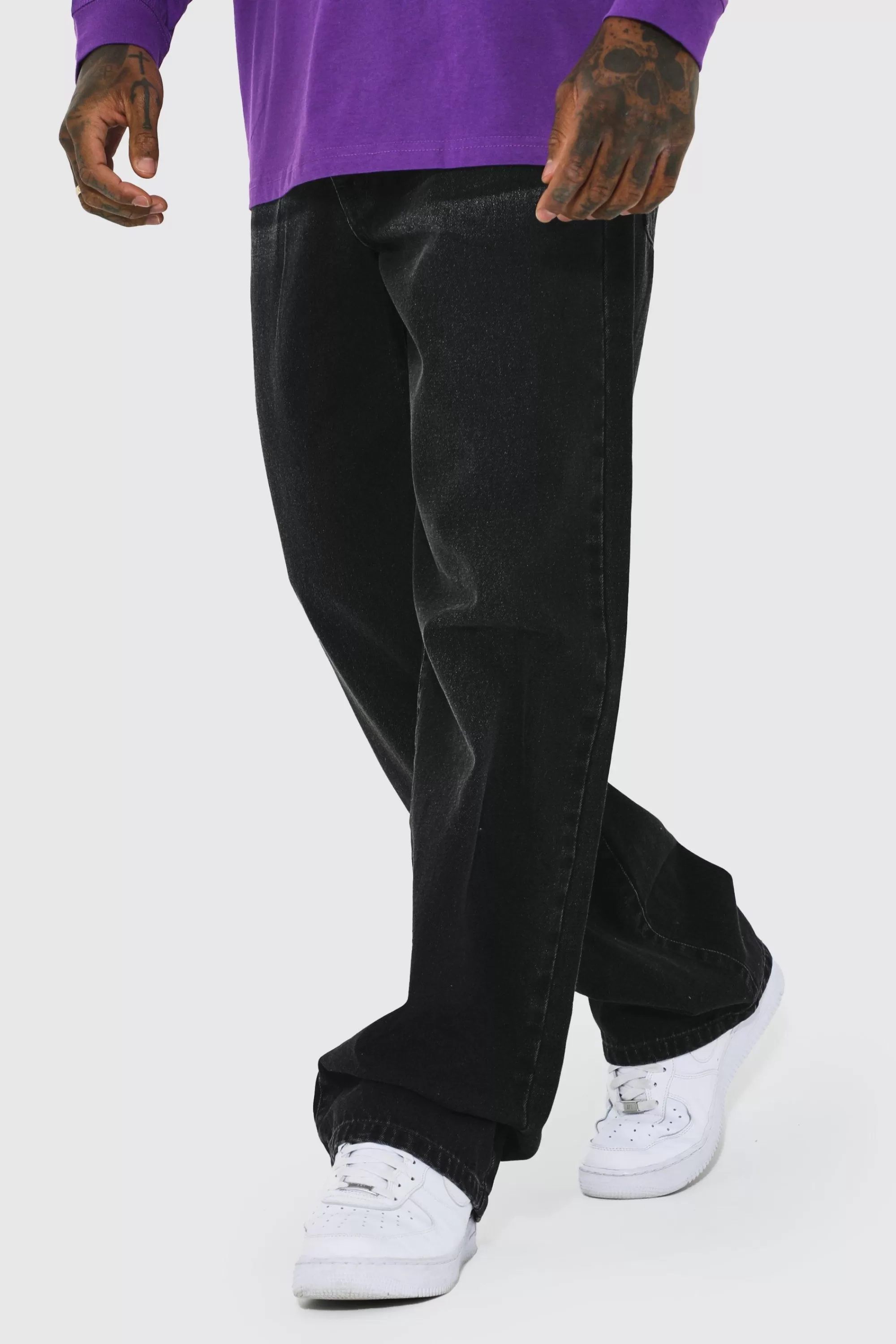 boohooMAN Baggy Rigid Jeans | UK