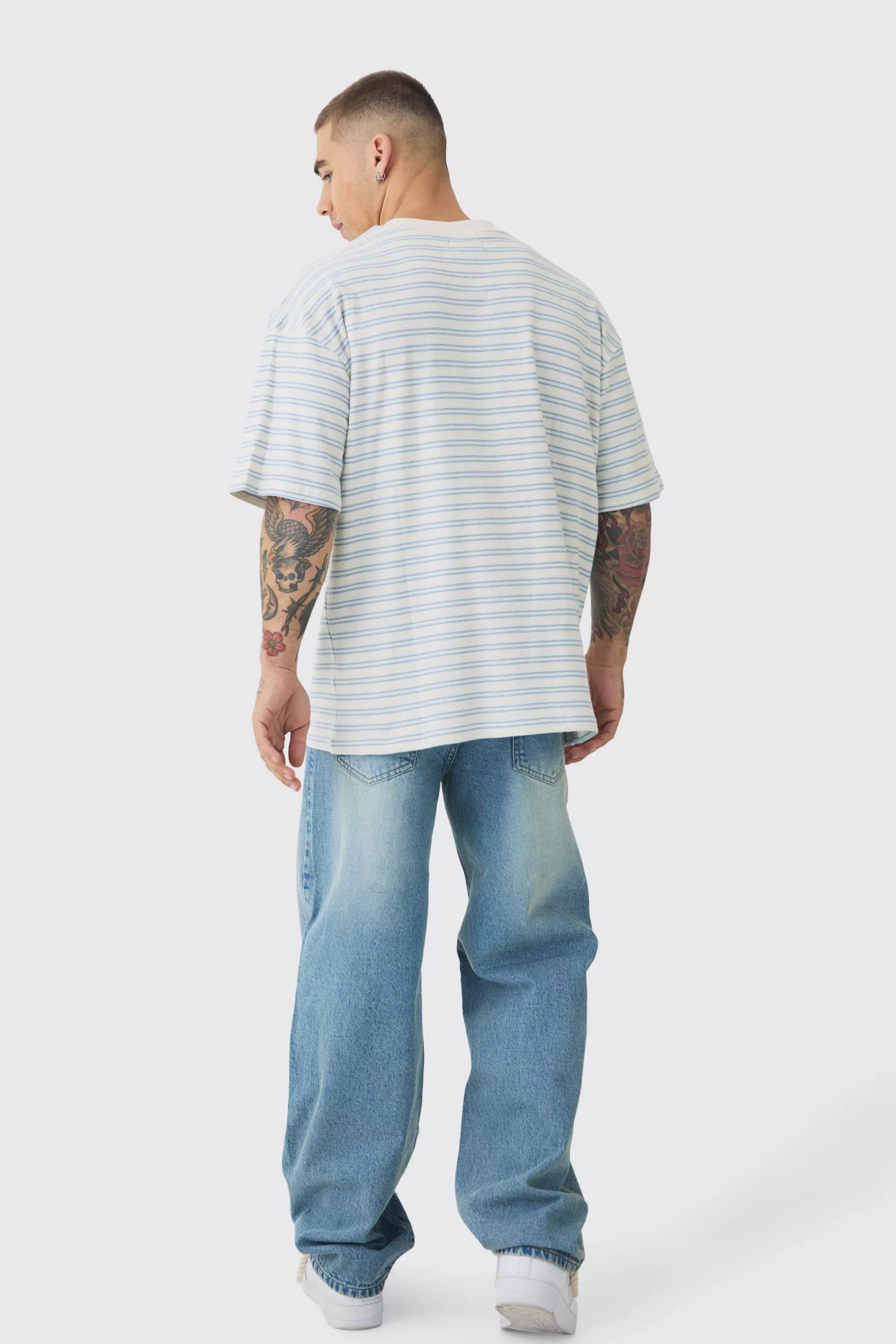 boohooMAN Baggy Rigid Jeans | UK