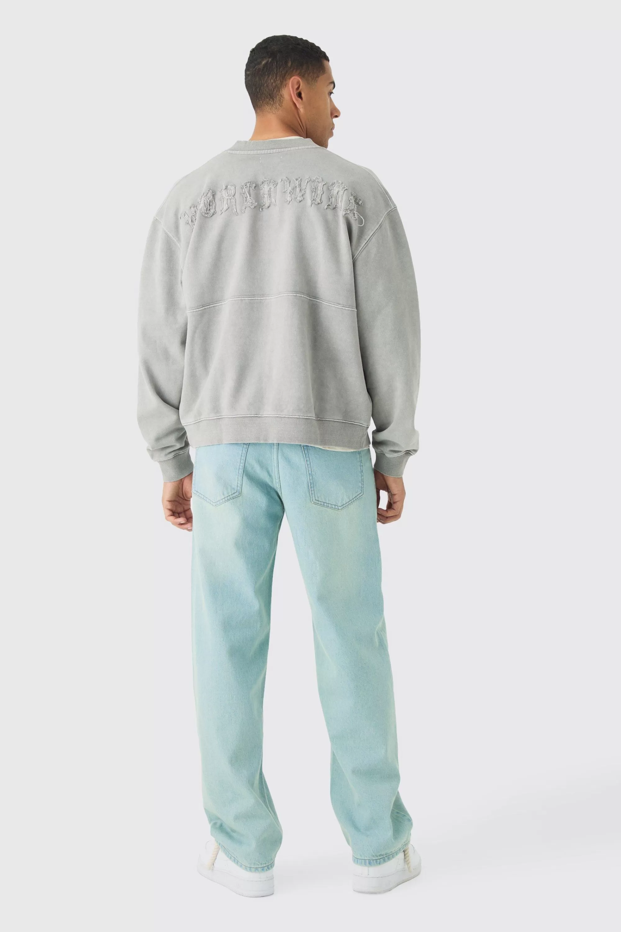 boohooMAN Baggy Rigid Jeans | UK