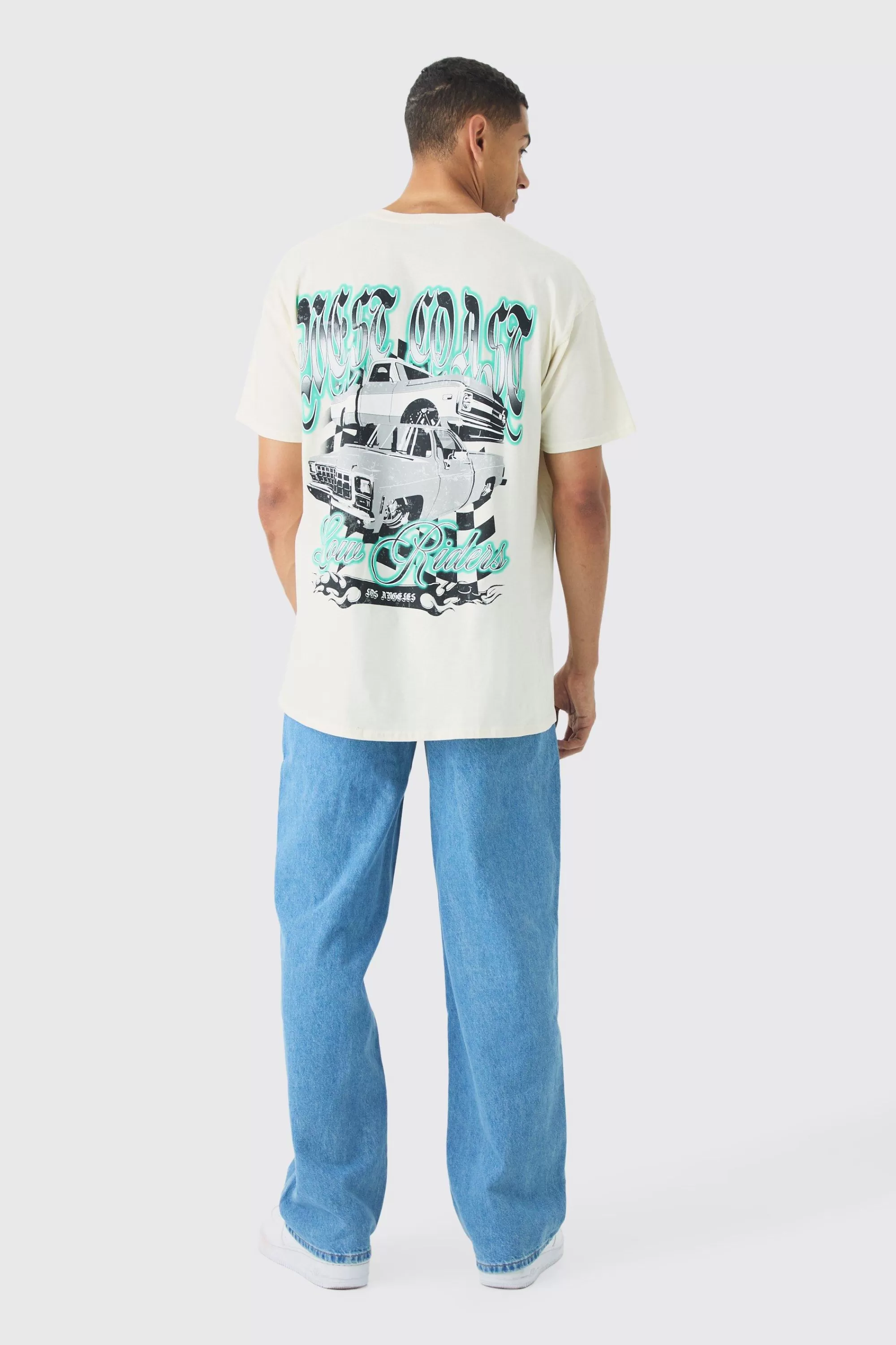 boohooMAN Baggy Rigid Overlay Jeans | UK