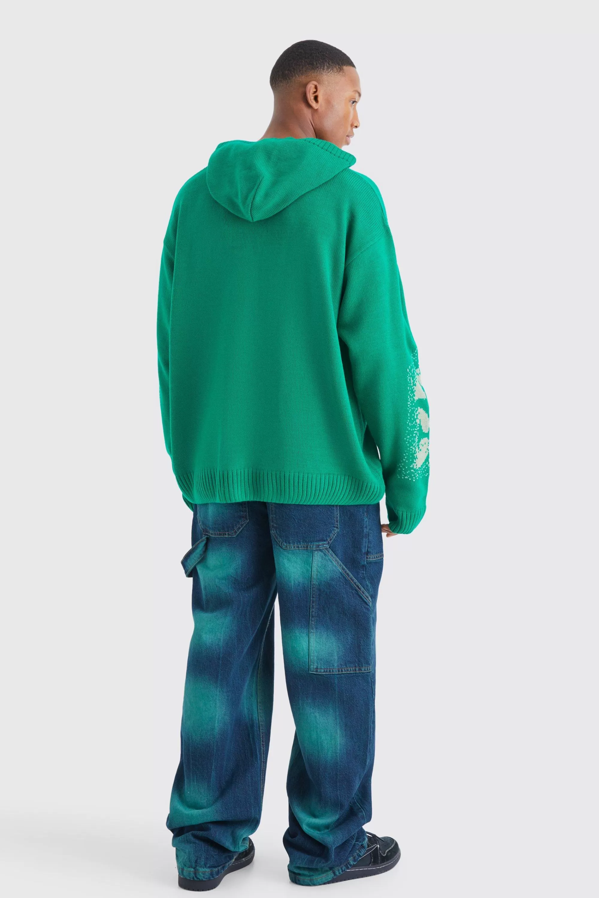 boohooMAN Baggy Rigid Tie Dye Jeans In | UK