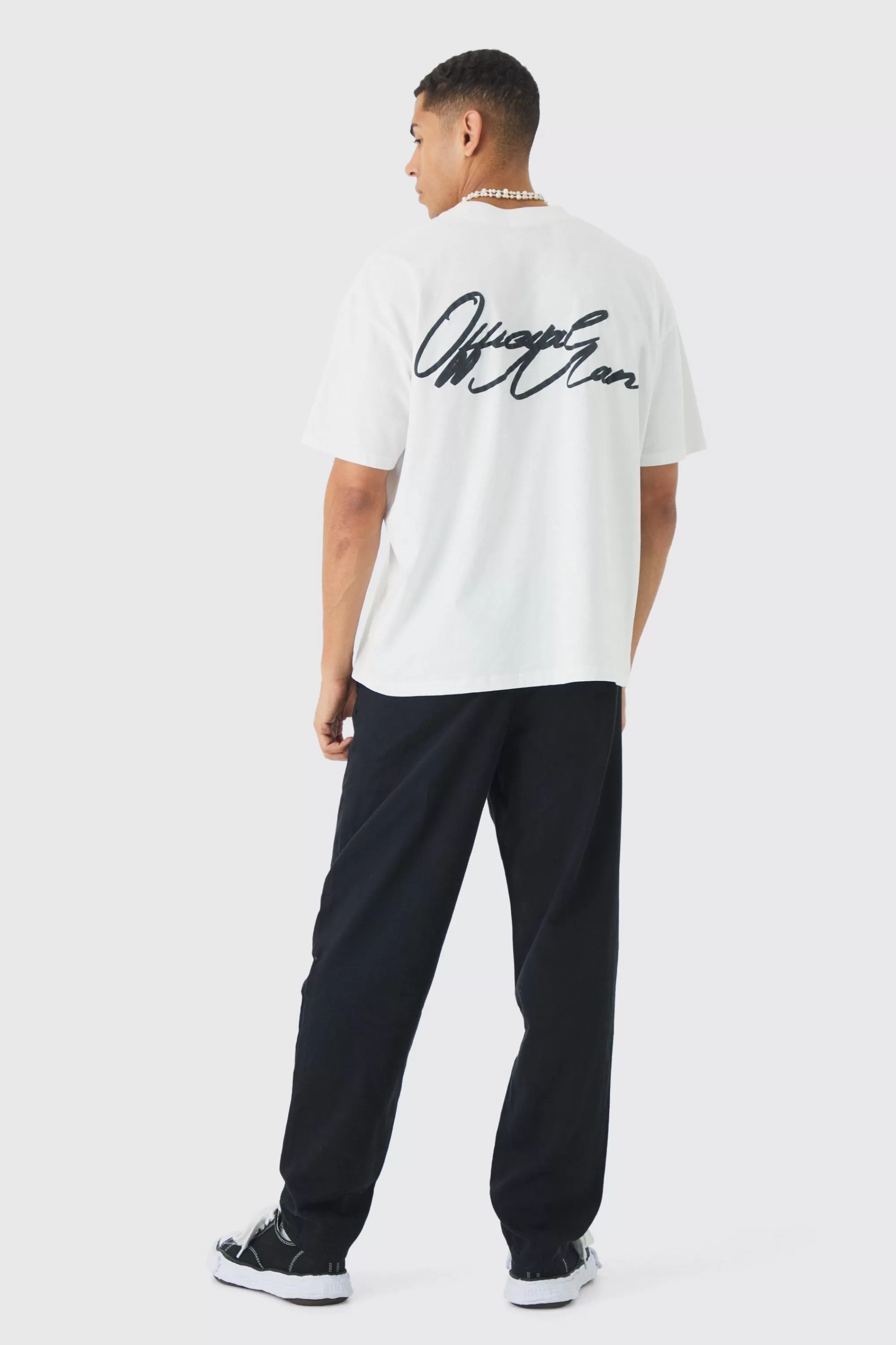 boohooMAN Baggy Tapered Chinos In | UK