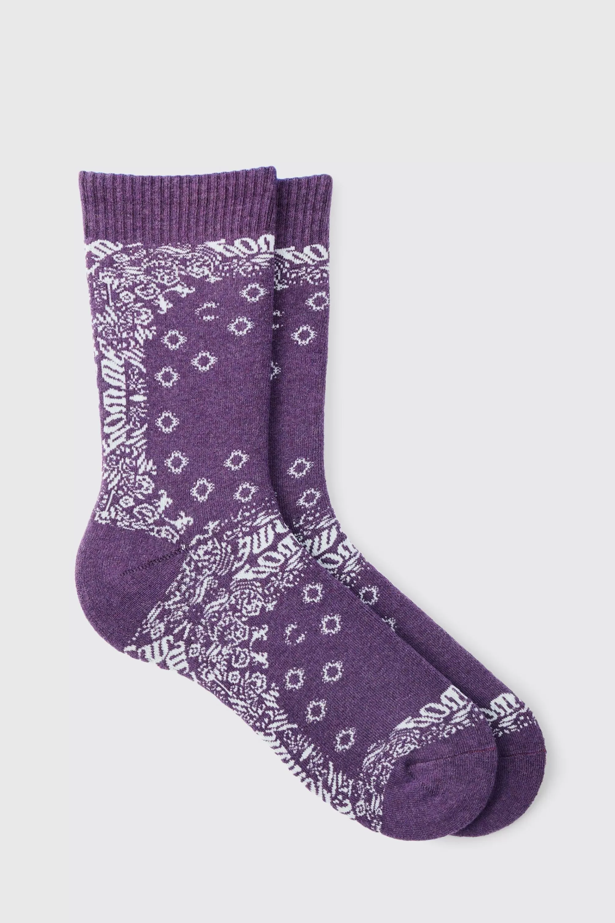 boohooMAN Bandana Print Socks | UK