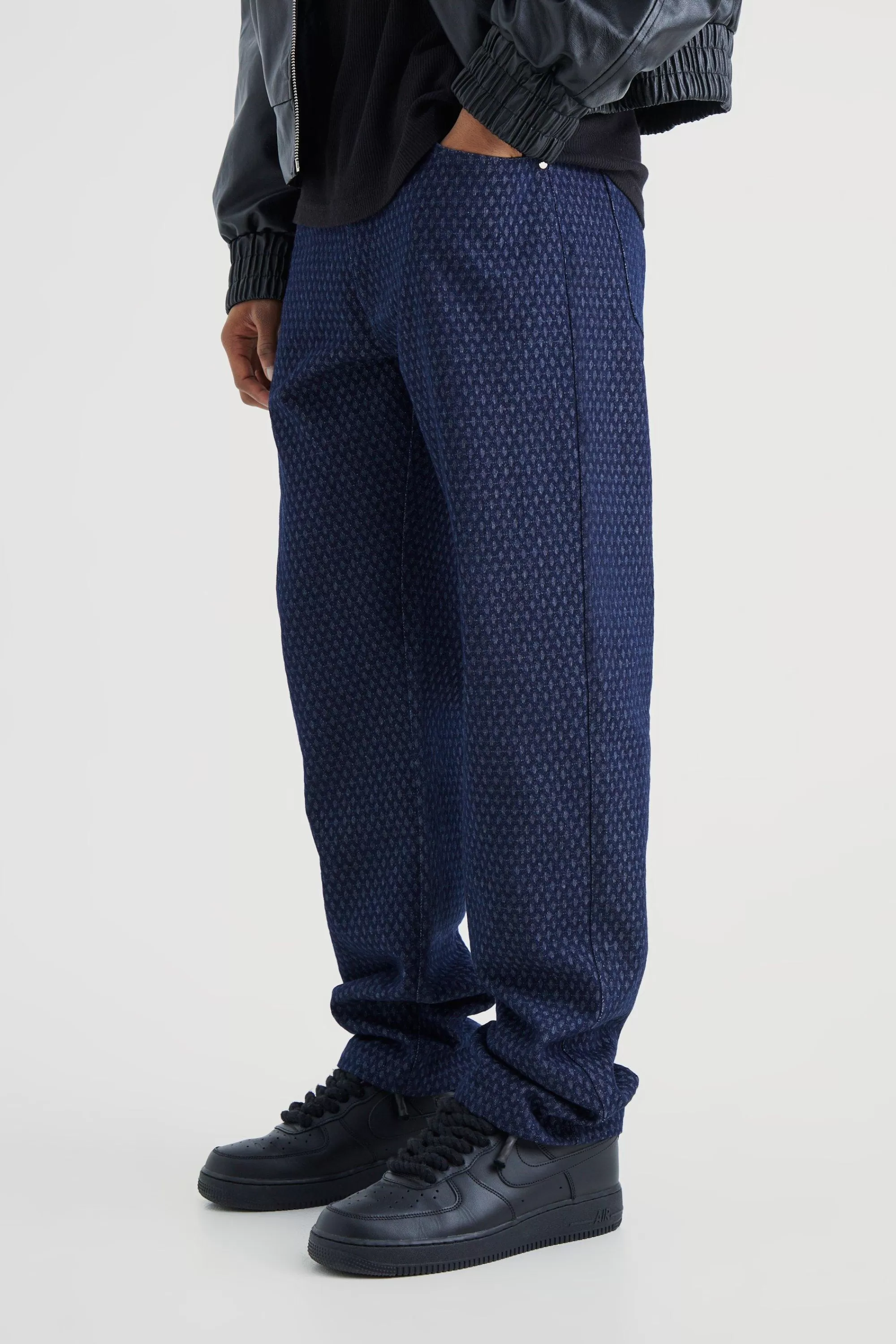 boohooMAN Baseball Denim Shirt And Jeans Set | UK