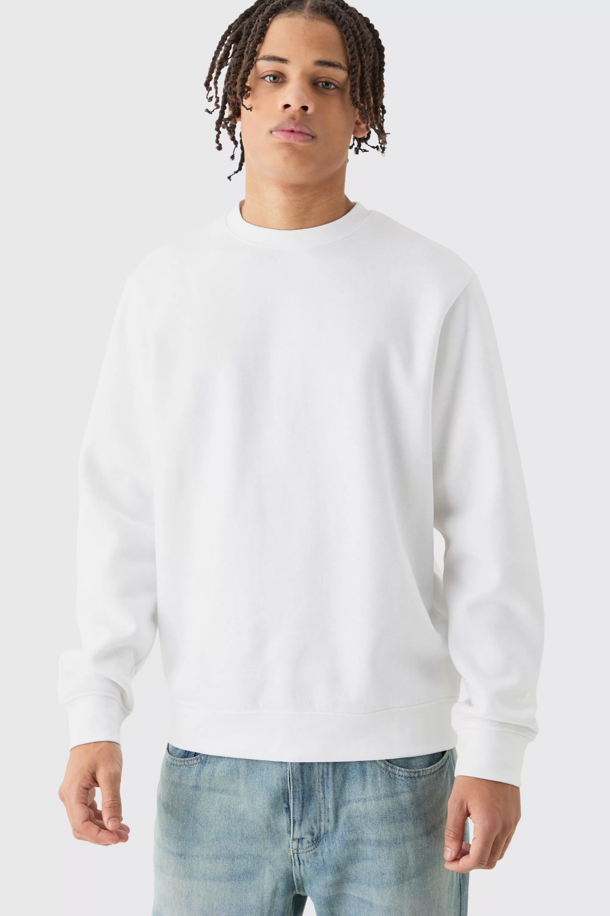boohooMAN Basic Crew Neck Sweatshirt | UK