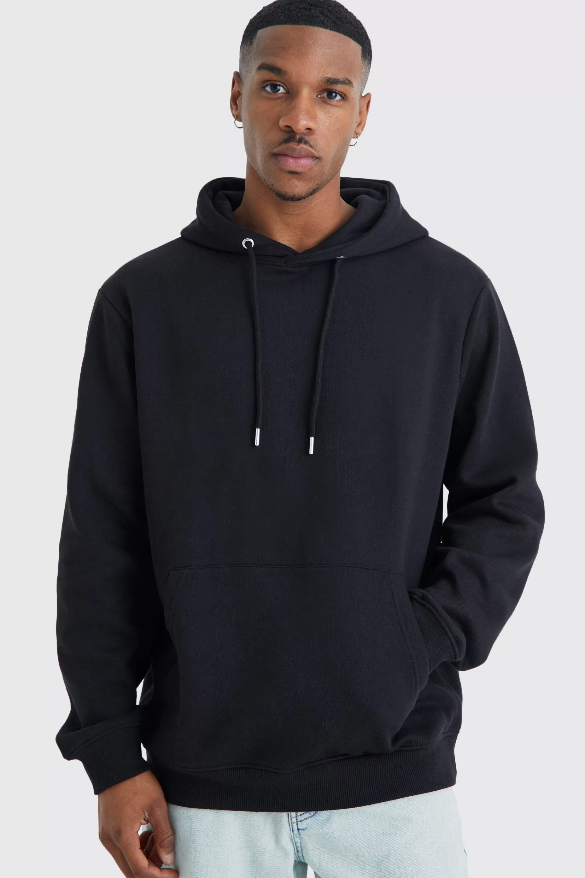 boohooMAN Basic Over The Head Hoodie | UK
