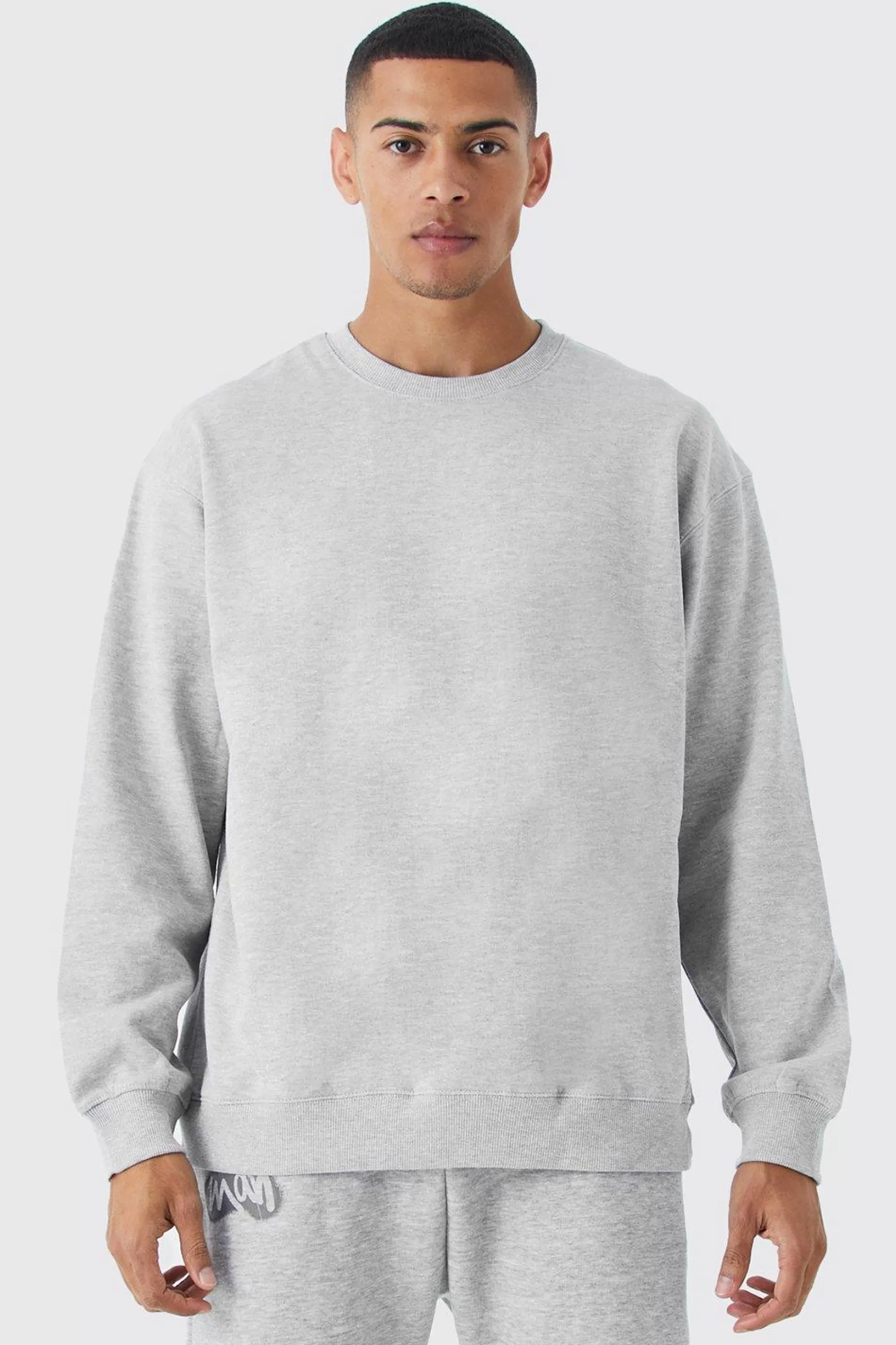boohooMAN Basic Oversized Crew Neck Sweatshirt | UK
