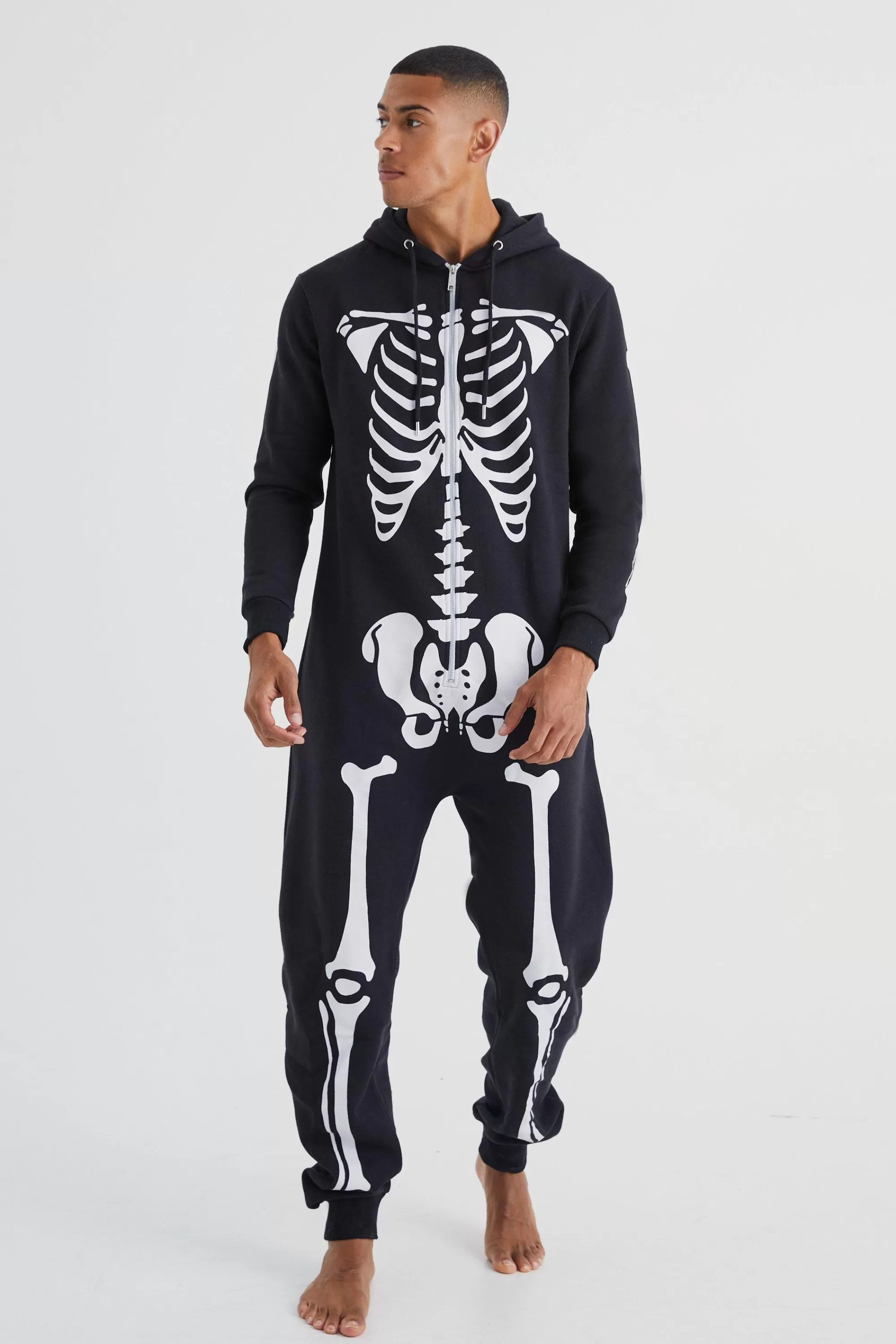 boohooMAN Skeleton Onesie | UK