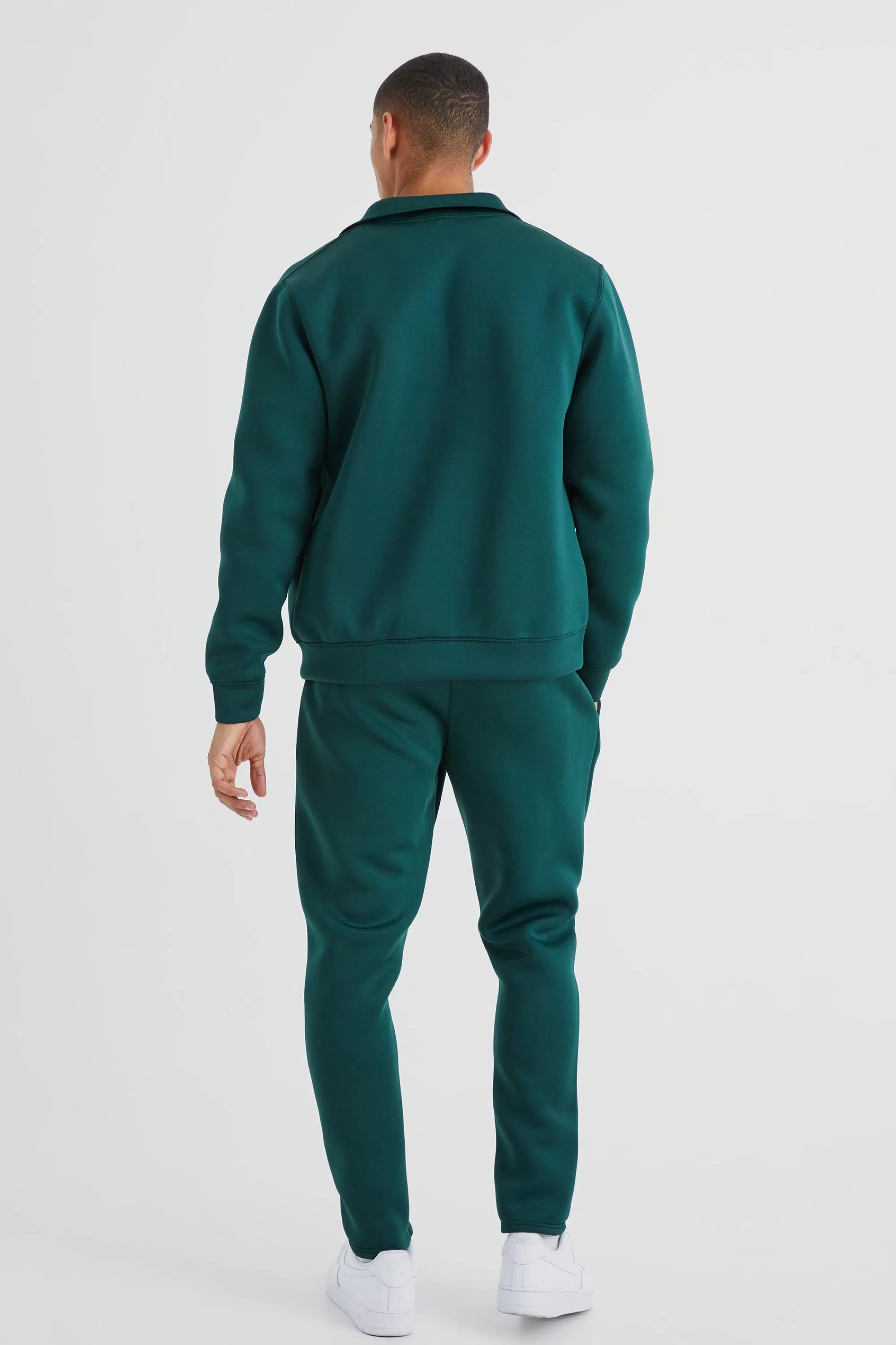 boohooMAN Bonded Scuba Harrington & Jogger | UK