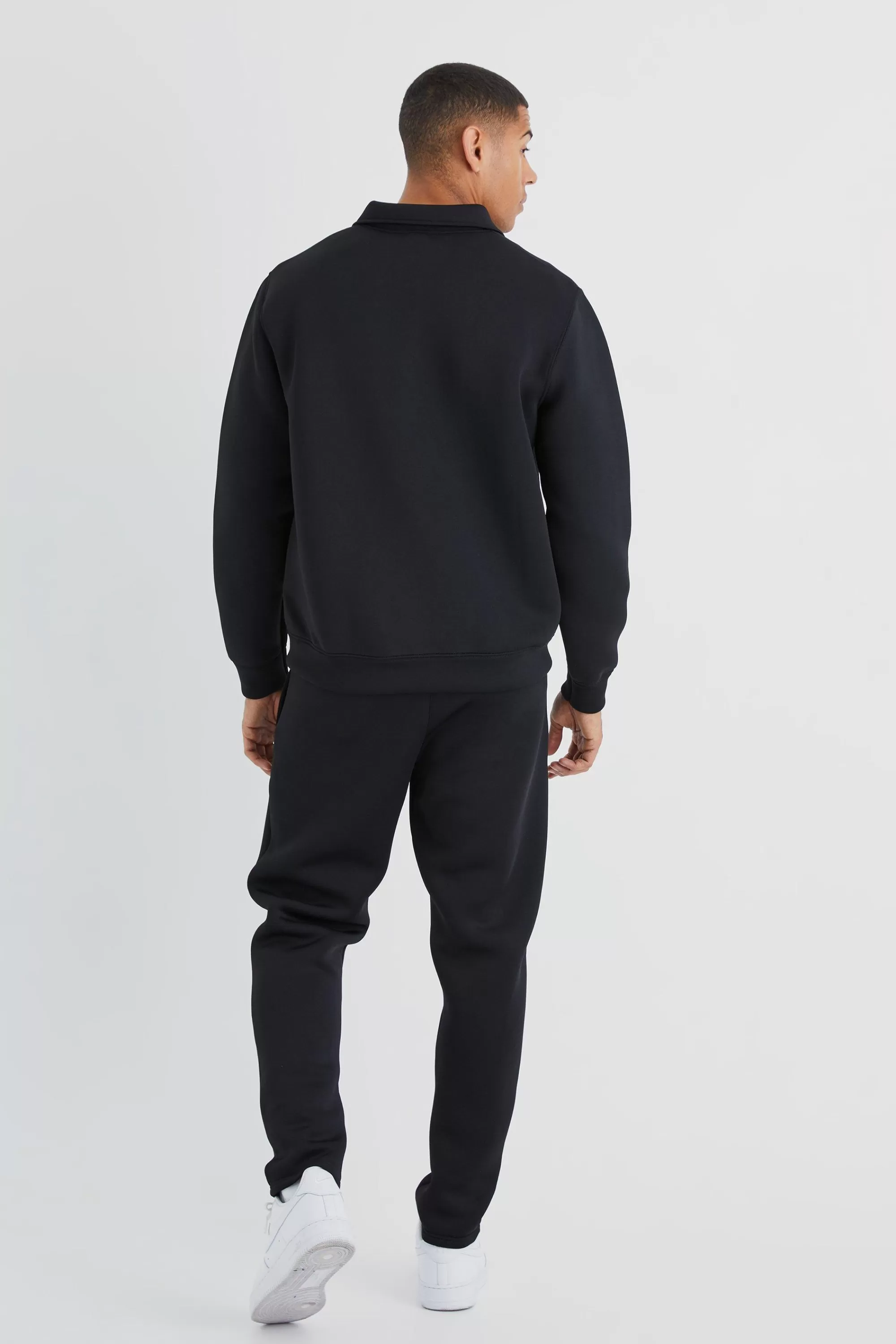 boohooMAN Bonded Scuba Harrington & Jogger | UK