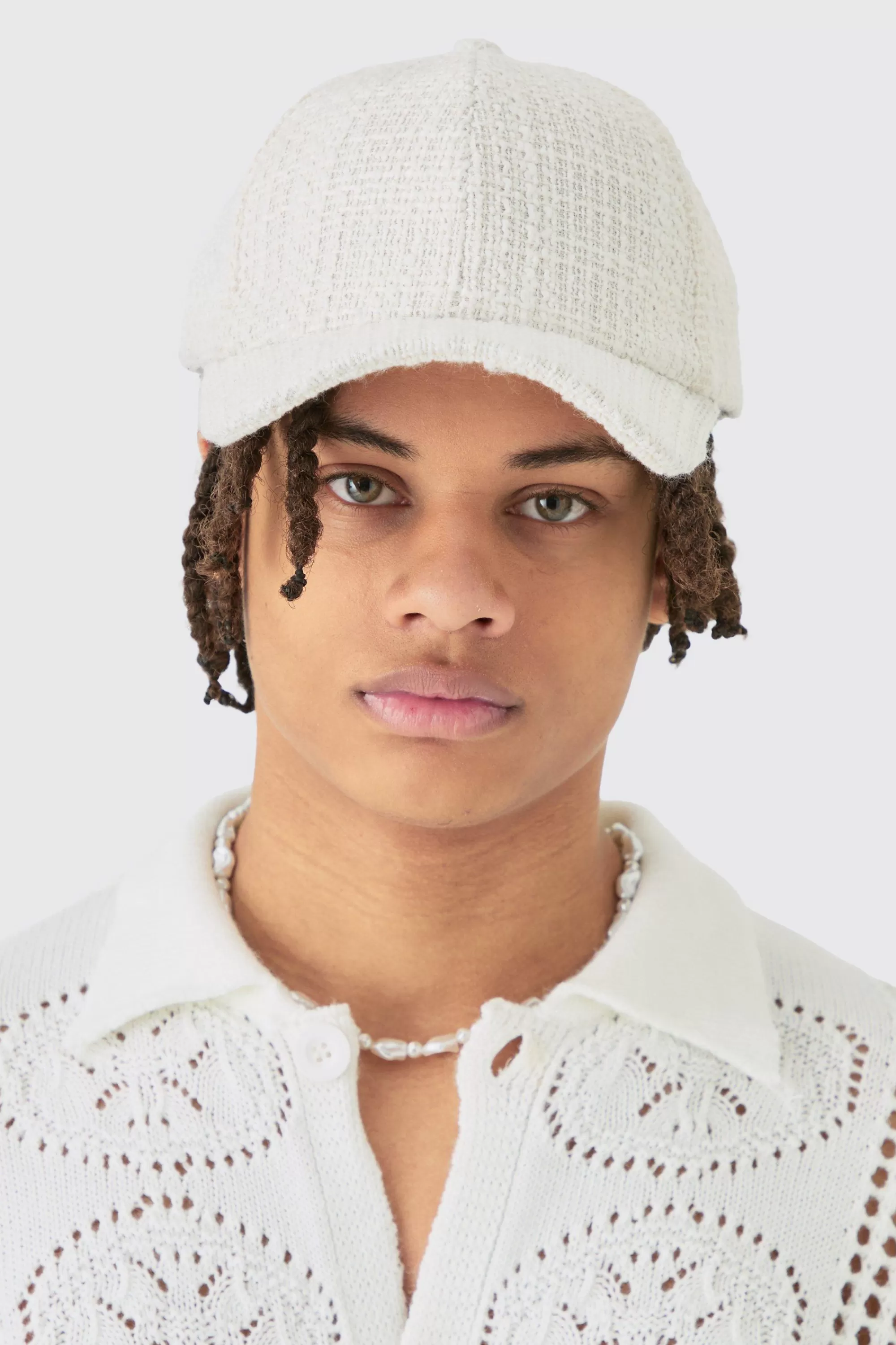 boohooMAN Boucle Texture Cap In | UK