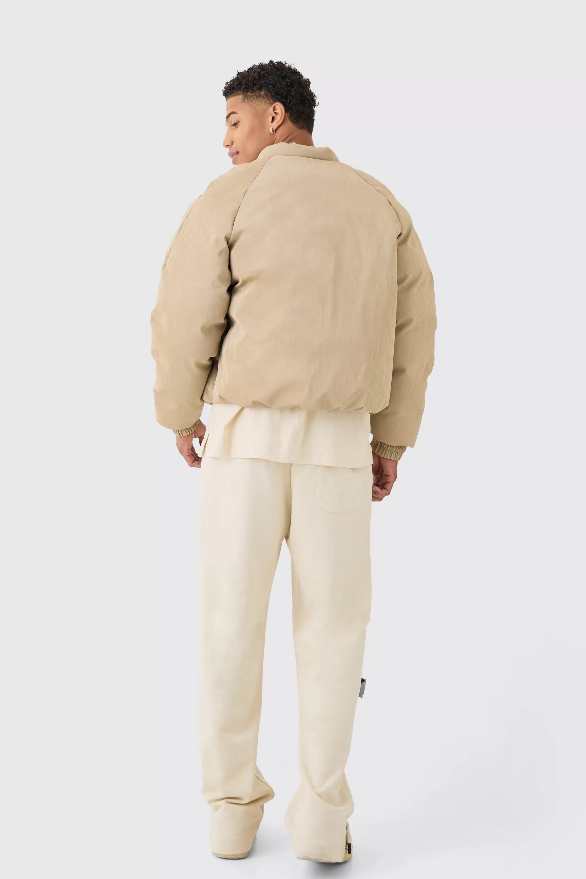 boohooMAN Boxy Bm Extreme Heavyweight Pu Padded Puffer In | UK