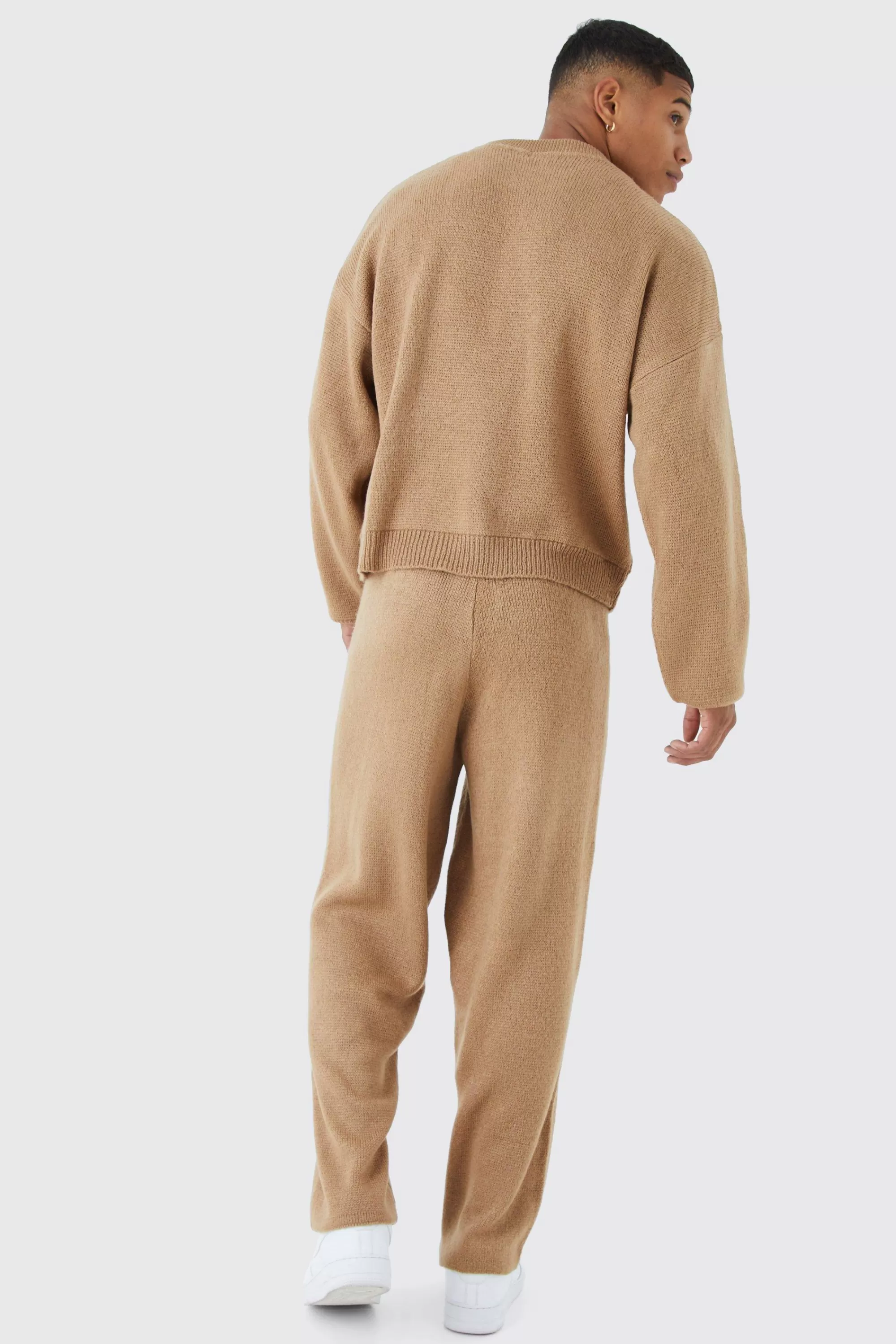 boohooMAN Boxy Brushed Bhm Knitted Jumper | UK