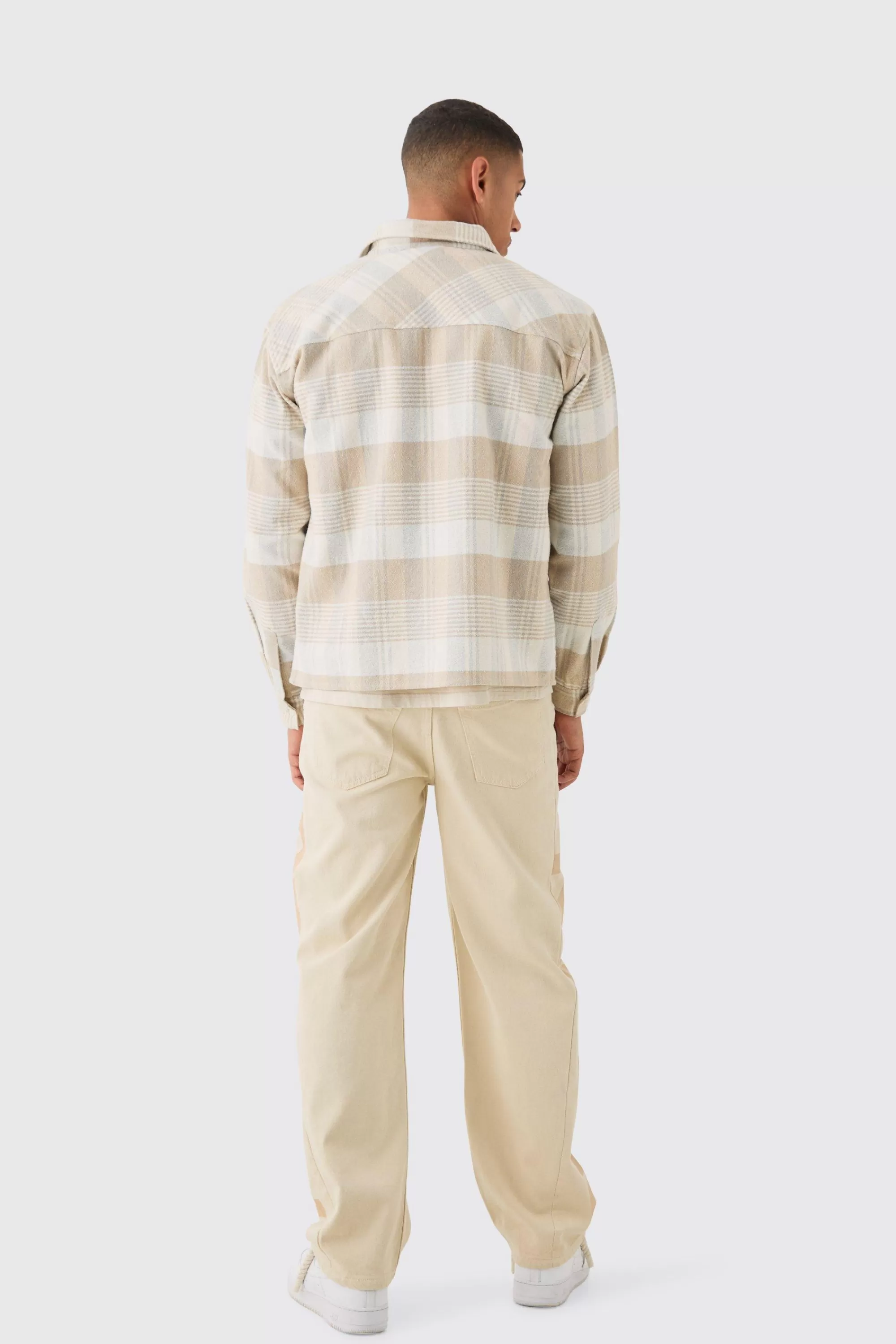 boohooMAN Boxy Check Shirt | UK