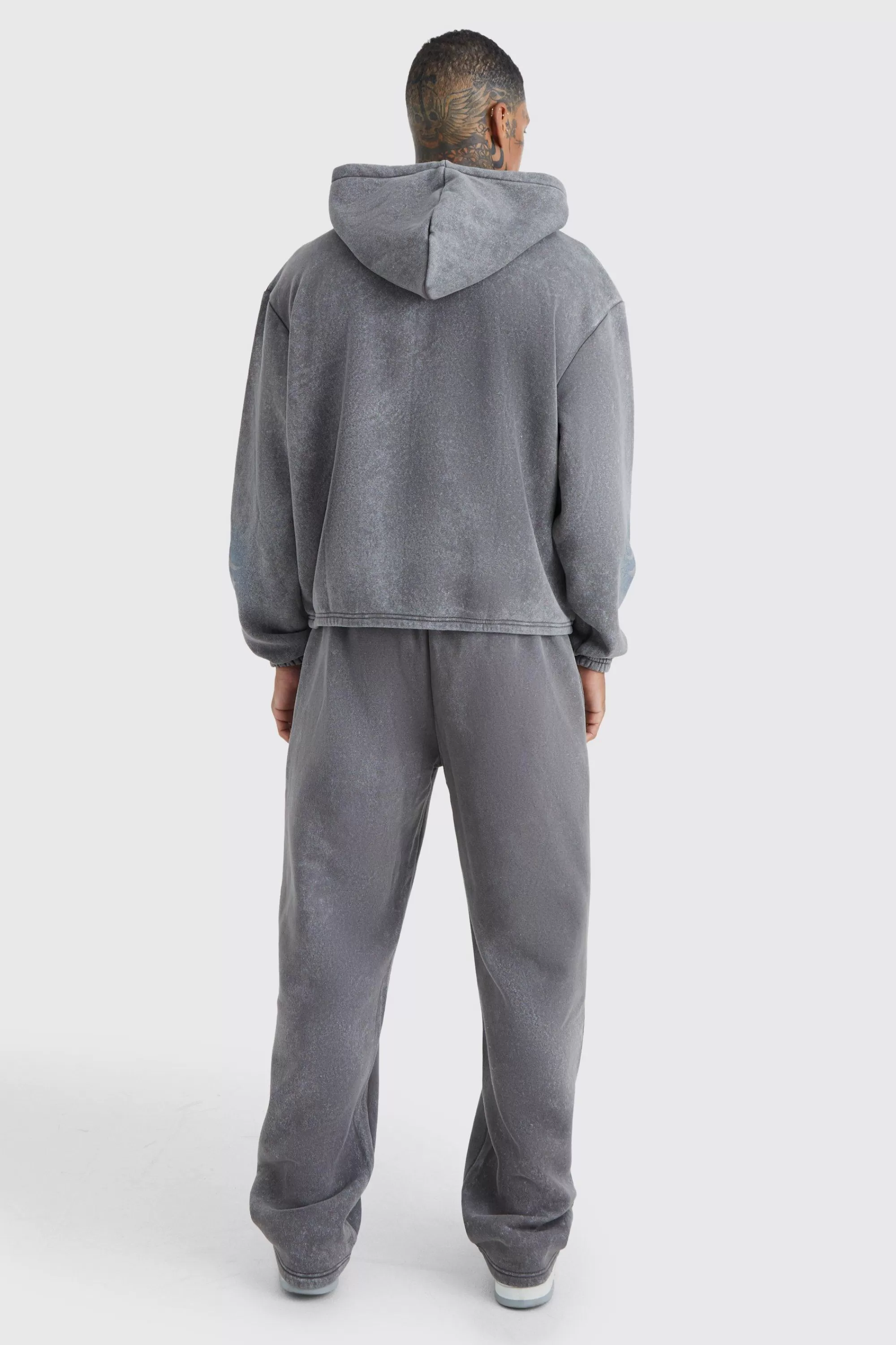 boohooMAN Boxy Fit Homme Graffiti Print Tracksuit | UK