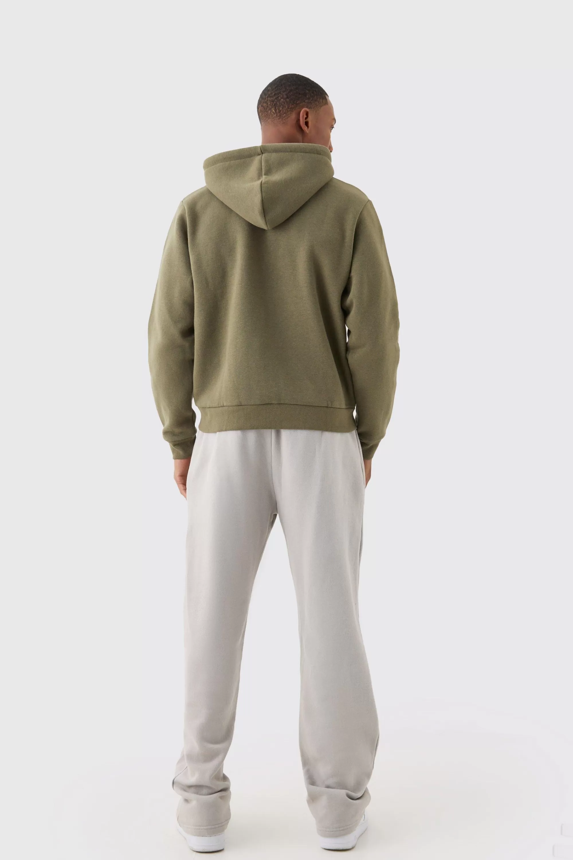 boohooMAN Boxy Fit Zip Through Hoodie | UK