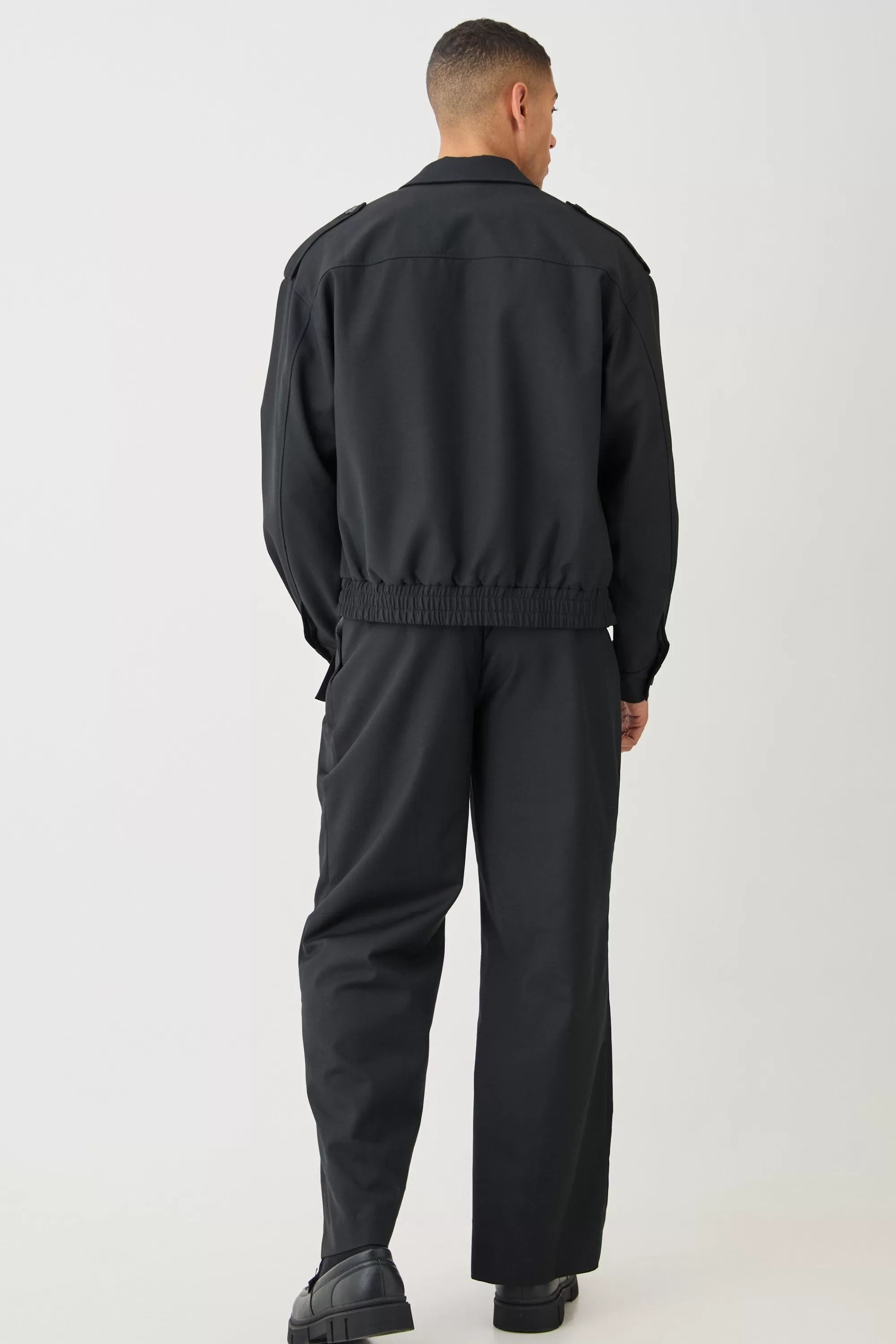 boohooMAN Boxy Formal Bomber Jacket | UK
