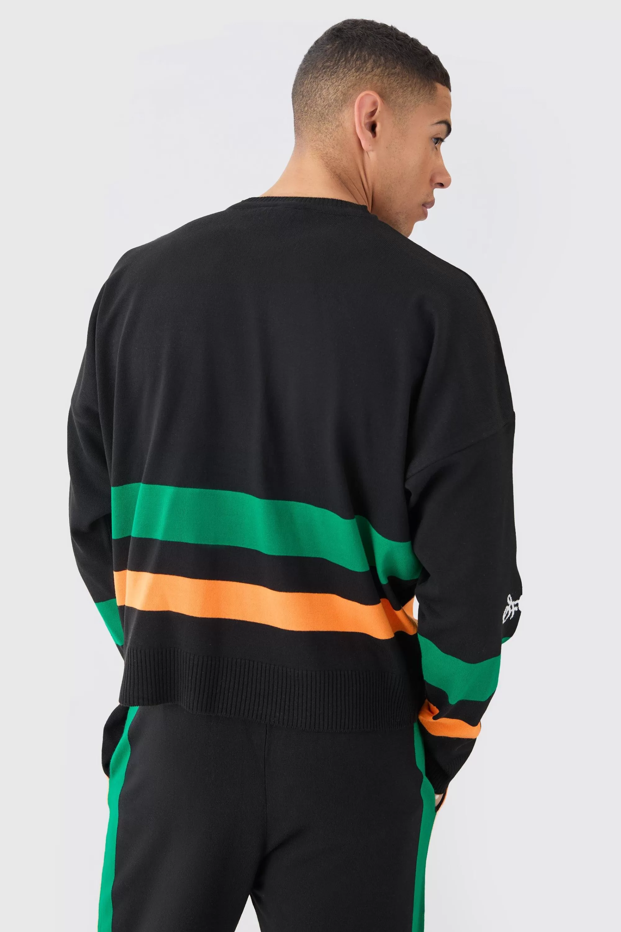 boohooMAN Boxy Moto Knitted Jumper | UK