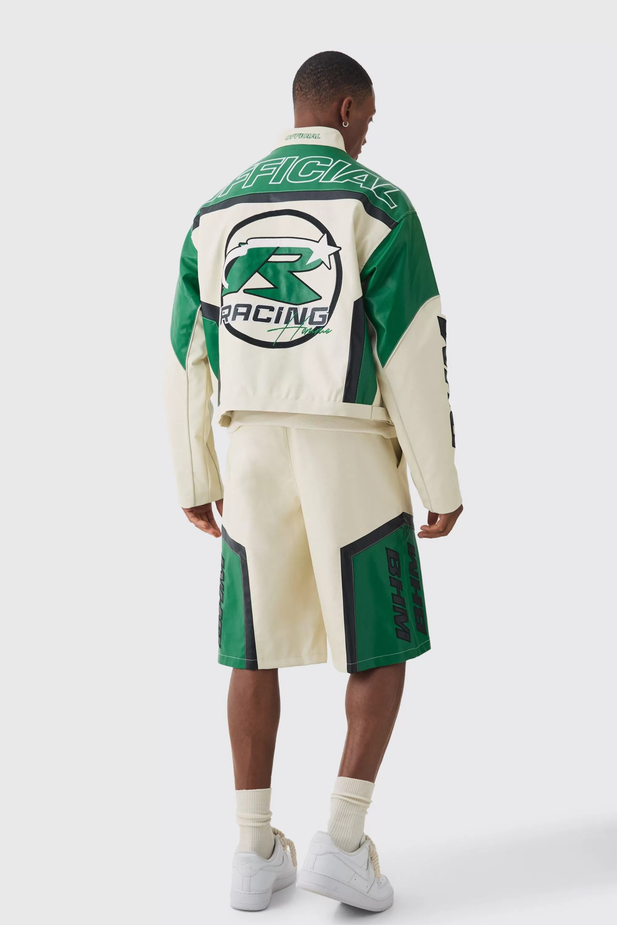 boohooMAN Boxy Official Pu Moto Jacket In | UK