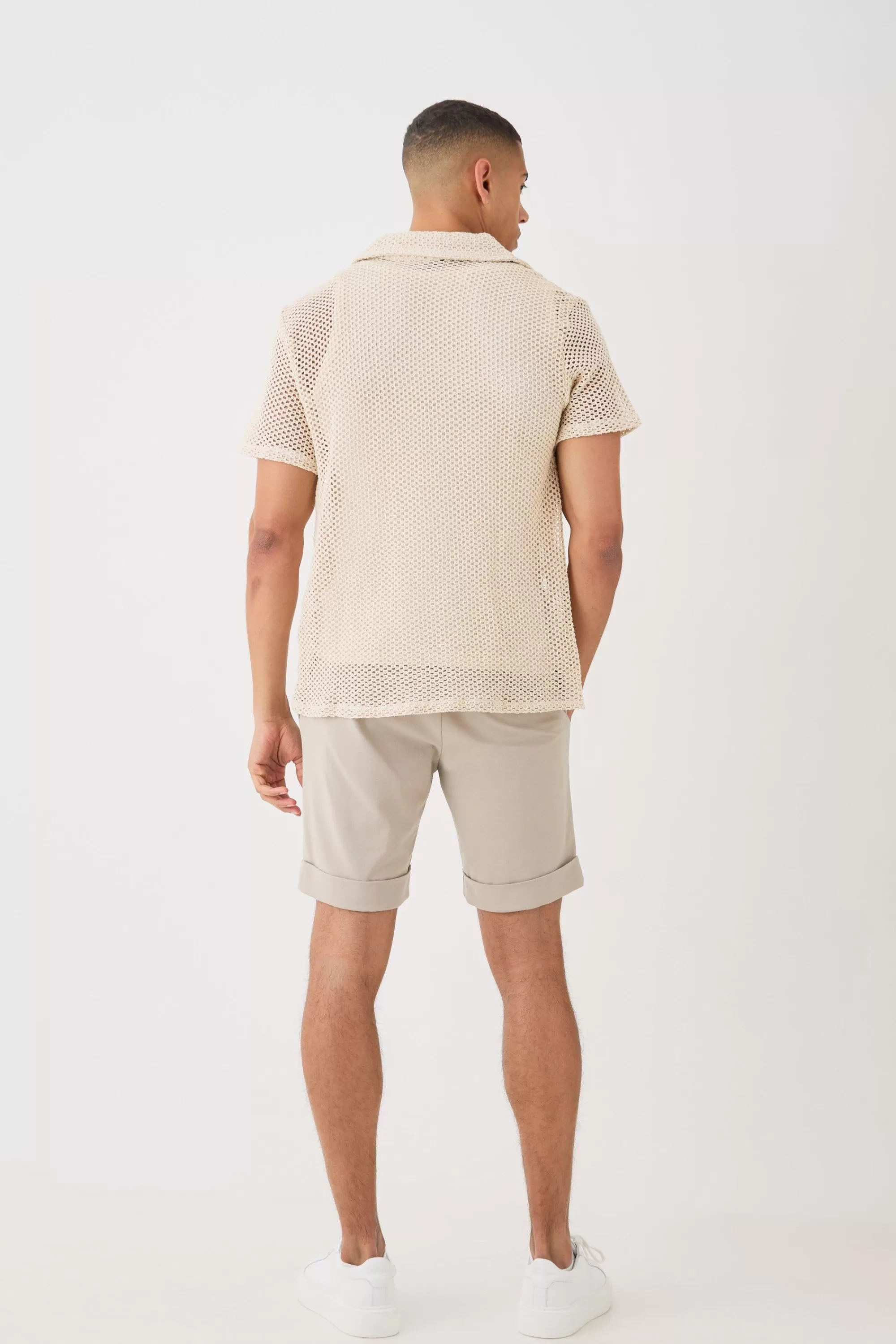 boohooMAN Boxy Open Stitch Shirt | UK