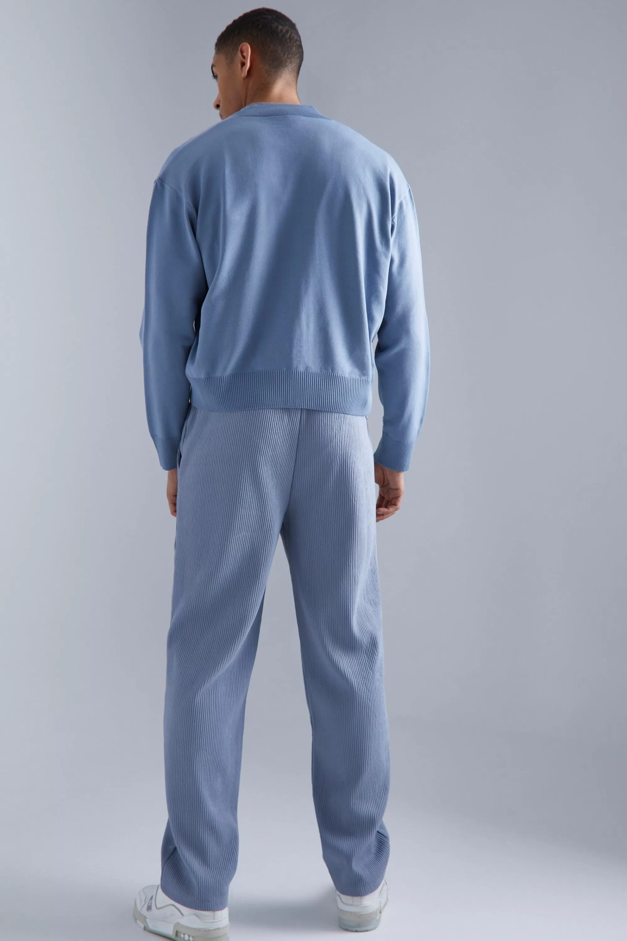 boohooMAN Boxy Smart Knitted Bomber | UK