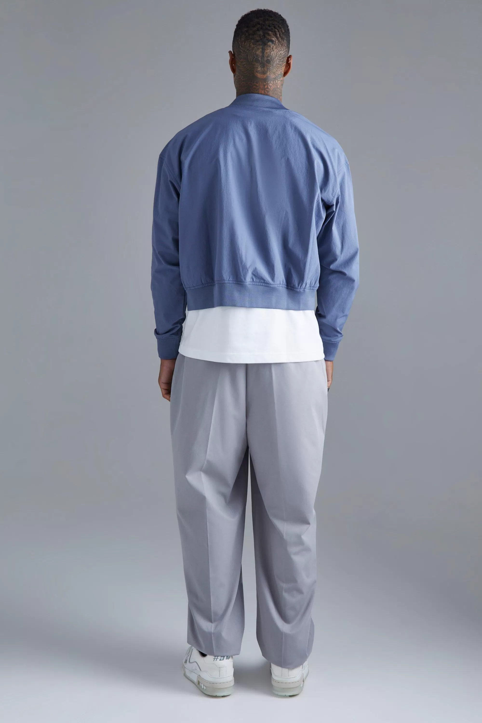 boohooMAN Boxy Technical Stretch Smart Bomber | UK