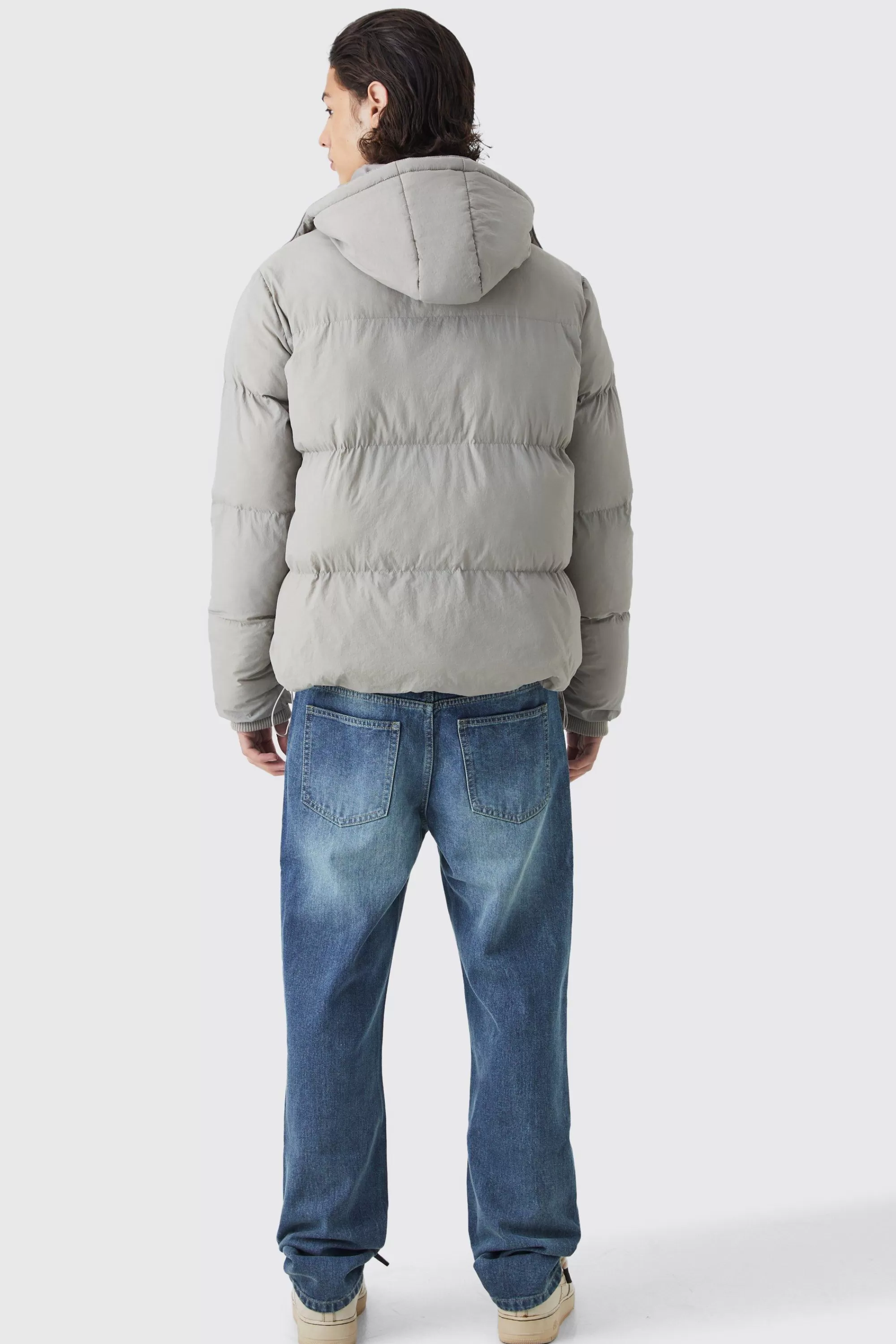 boohooMAN Boxy Utility Pocket Parka | UK