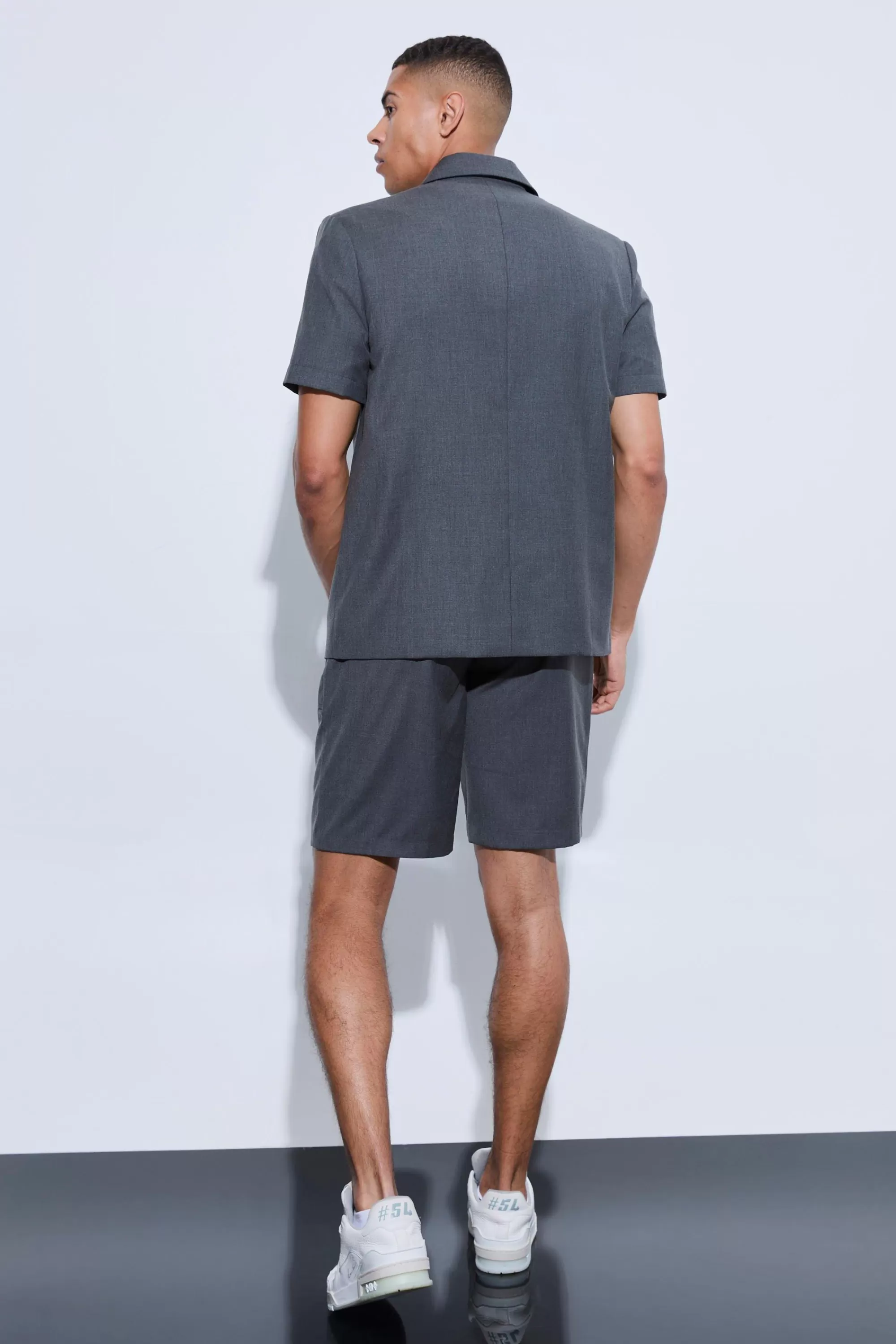 boohooMAN Boxy Zip Detail Short Sleeve Blazer | UK