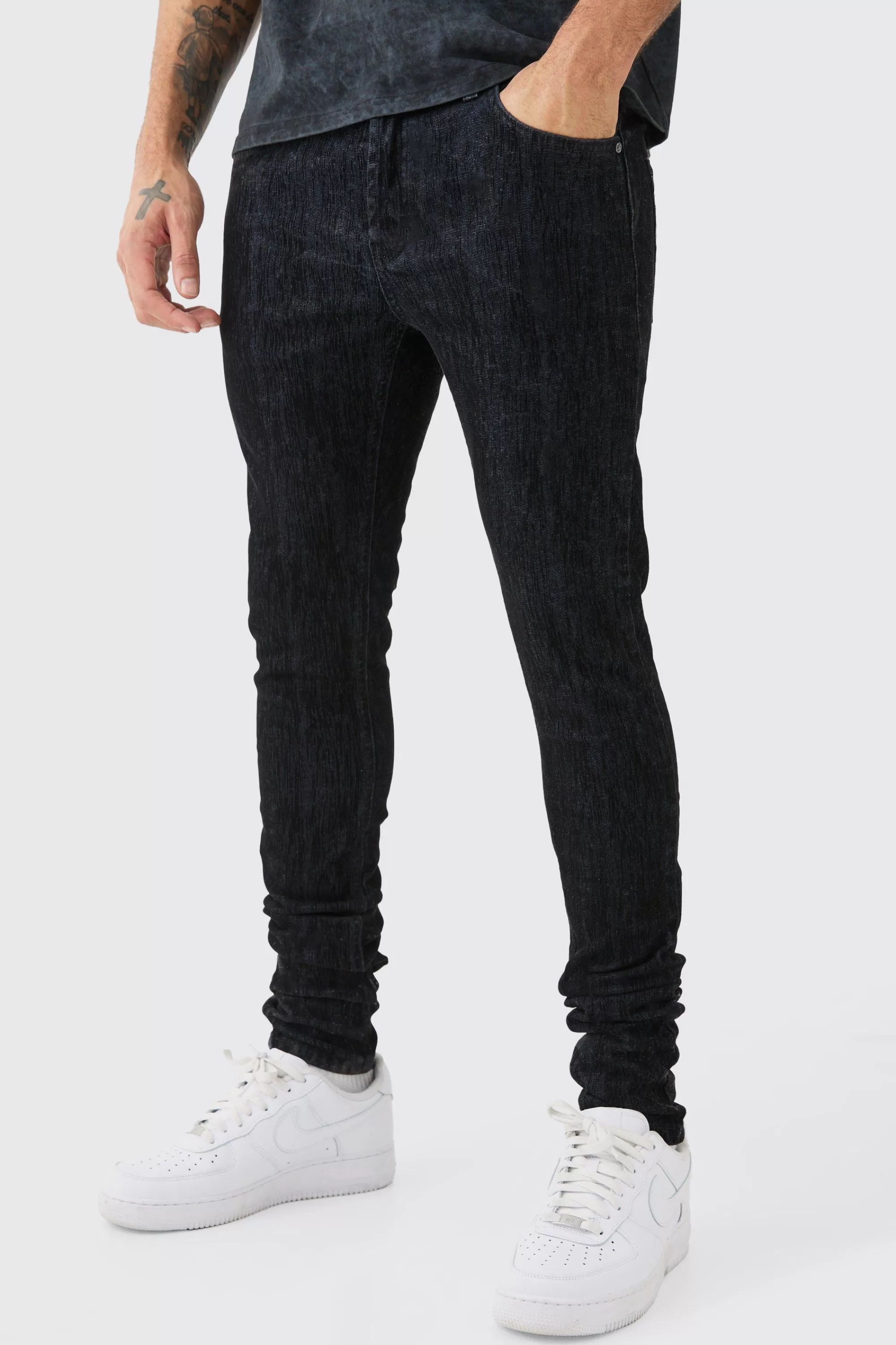 boohooMAN Brushed Denim Jacket And Jeans | UK