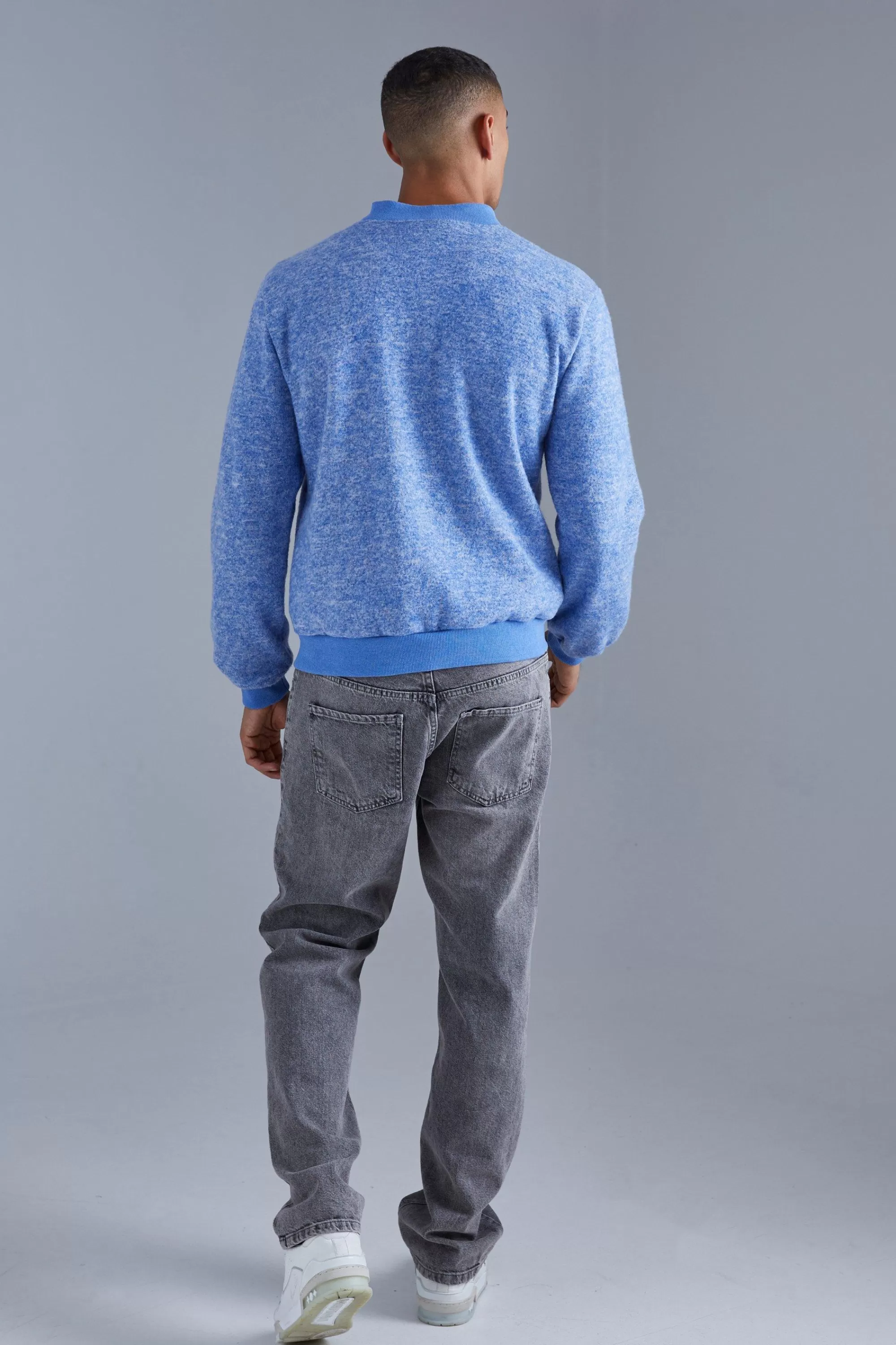 boohooMAN Brushed Heavyweight Bomber Jacket | UK