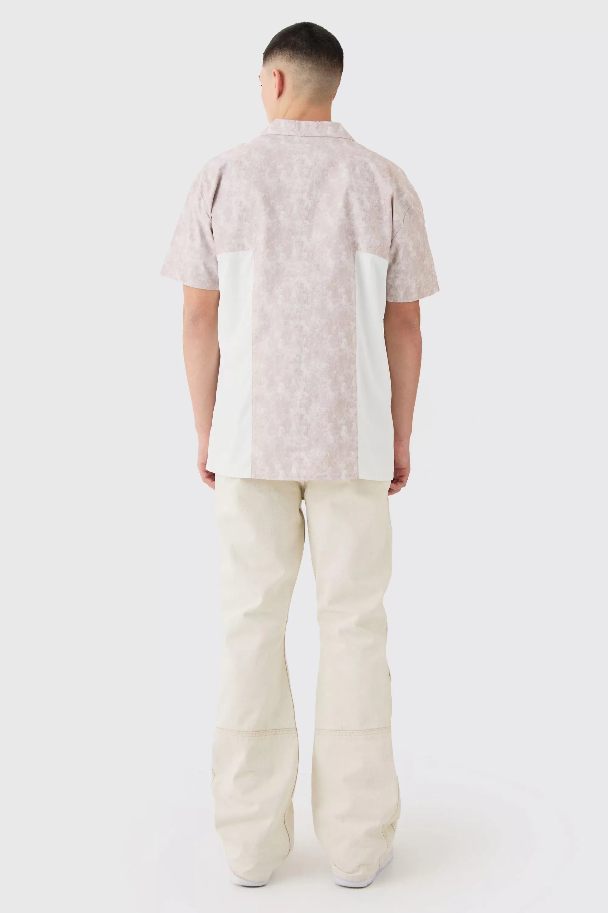 boohooMAN Camo Gusset Detail Shirt | UK