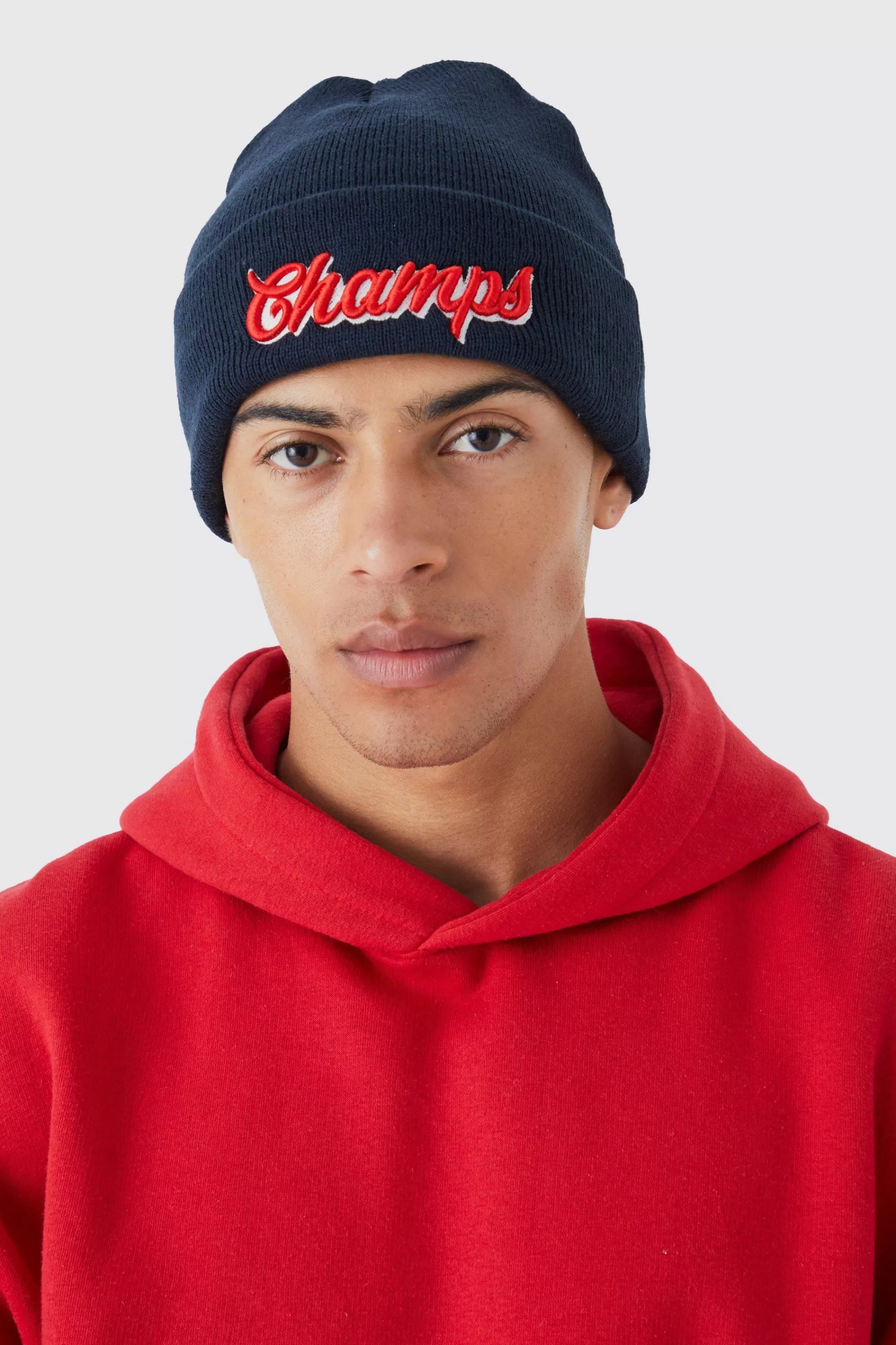 boohooMAN Champs Varsity Beanie | UK