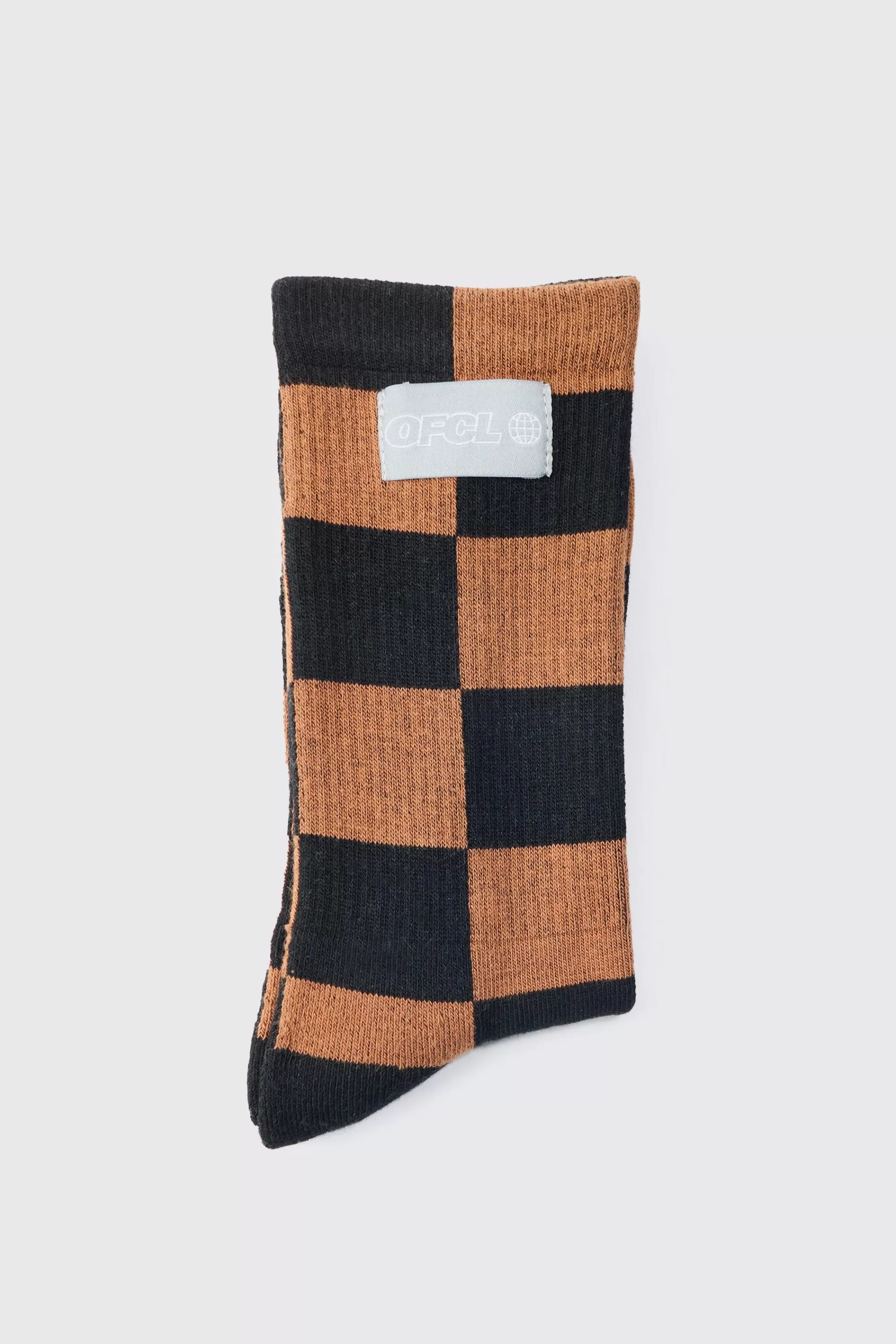 boohooMAN Checkerboard Socks In | UK