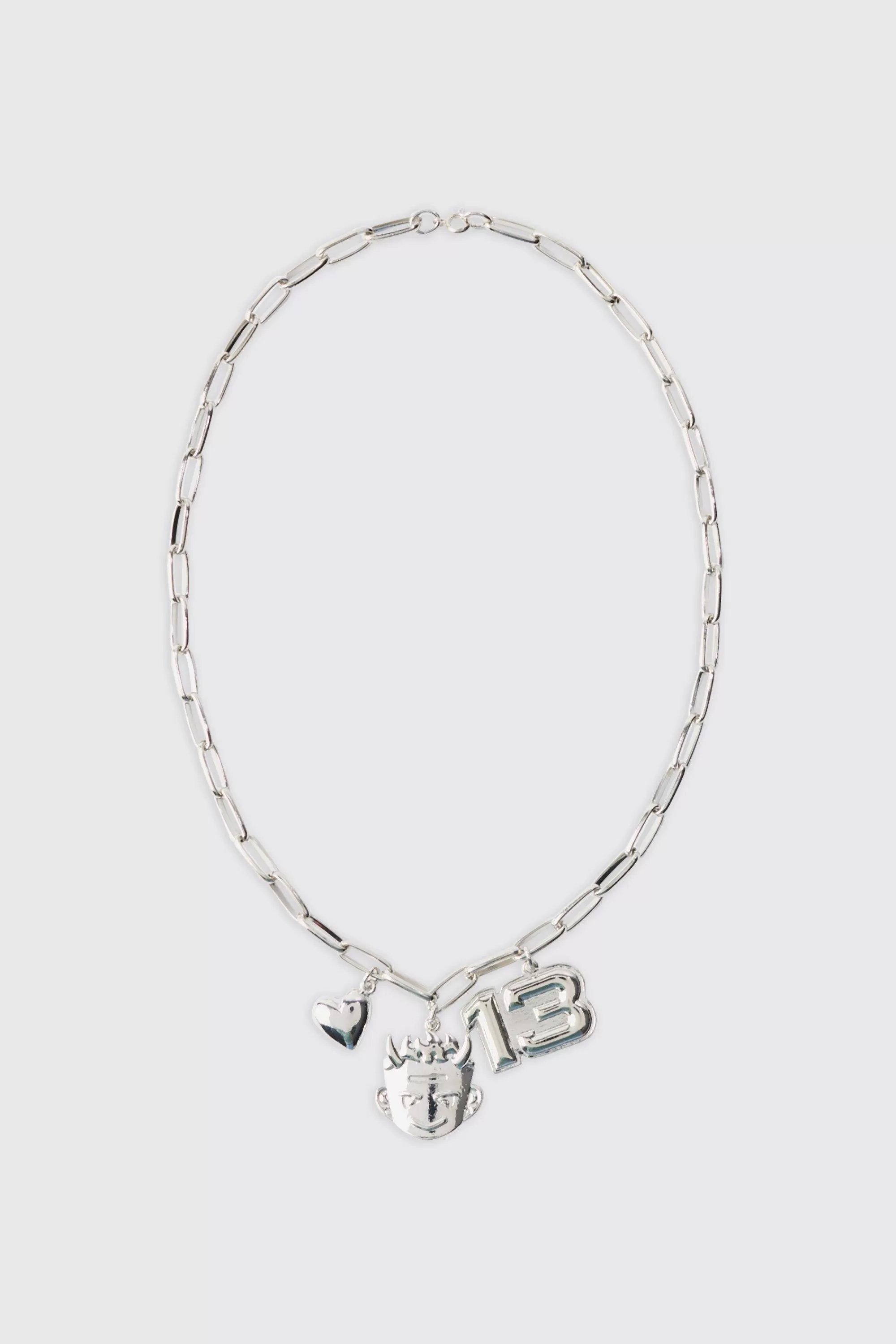 boohooMAN Chunky Chain Metal Necklace | UK
