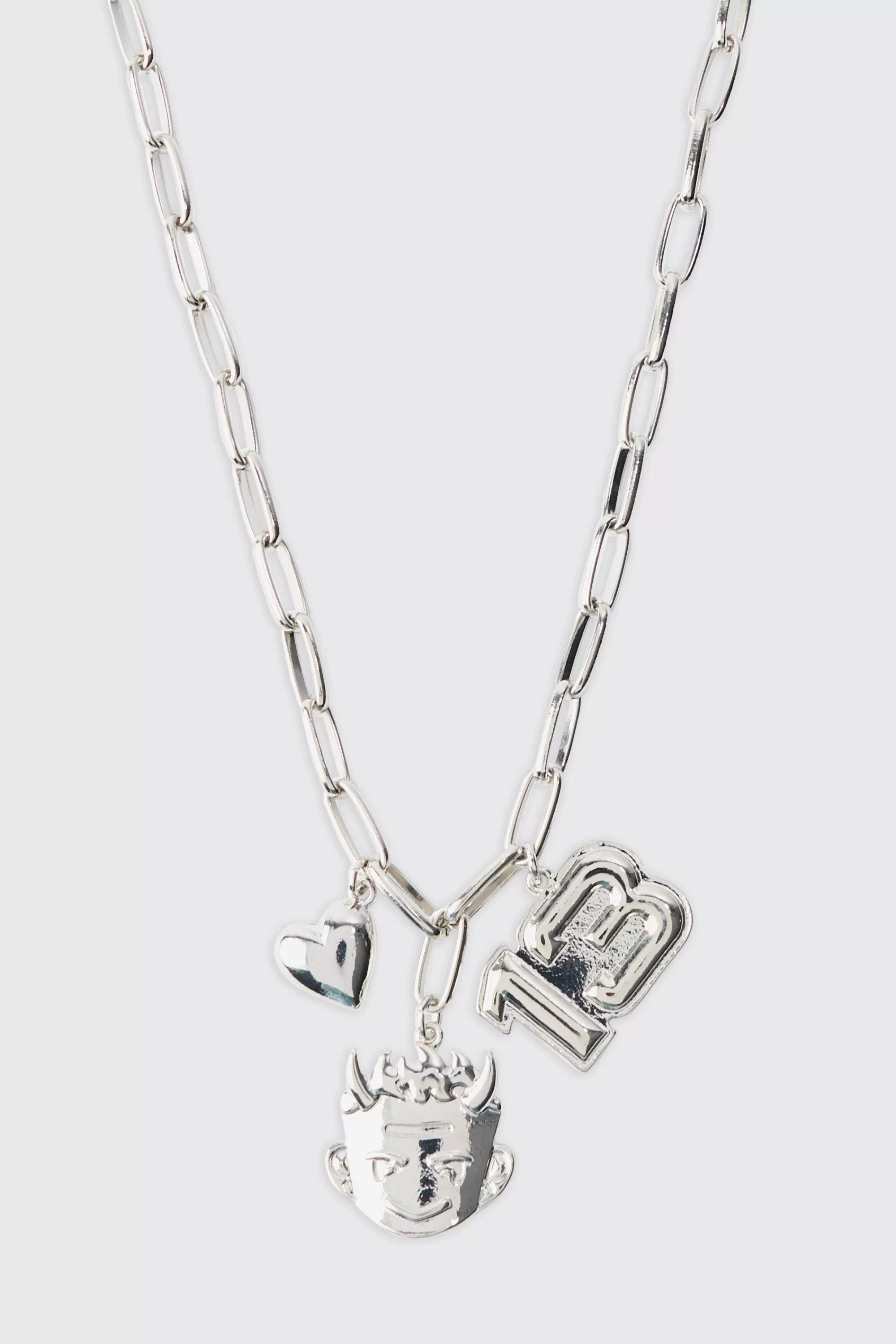 boohooMAN Chunky Chain Metal Necklace | UK