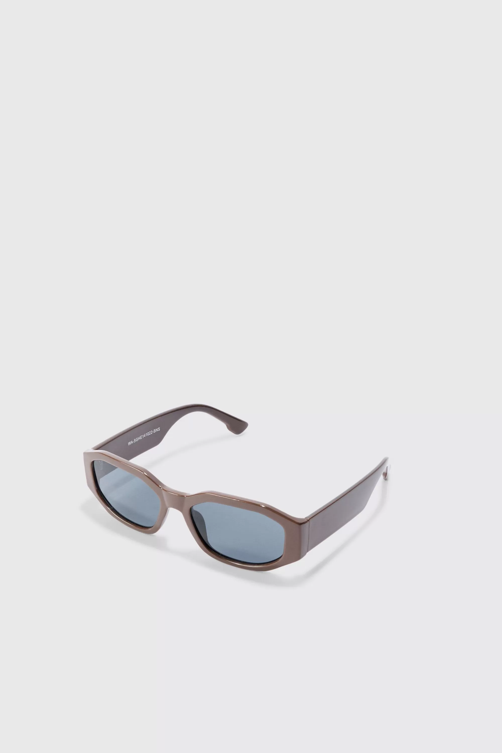 boohooMAN Chunky Hexagonal Sunglasses In | UK