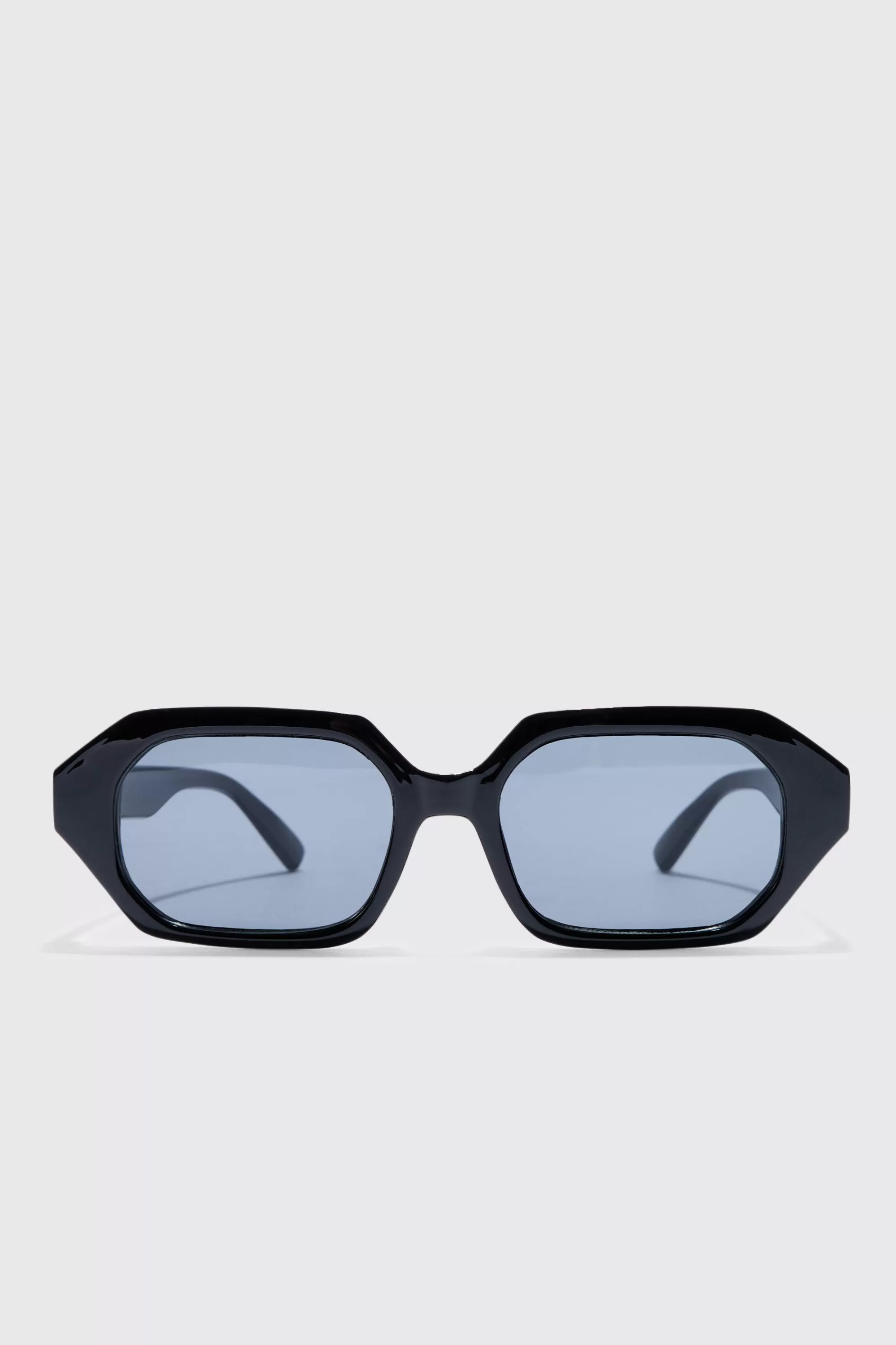 boohooMAN Chunky Hexagonal Sunglasses In | UK