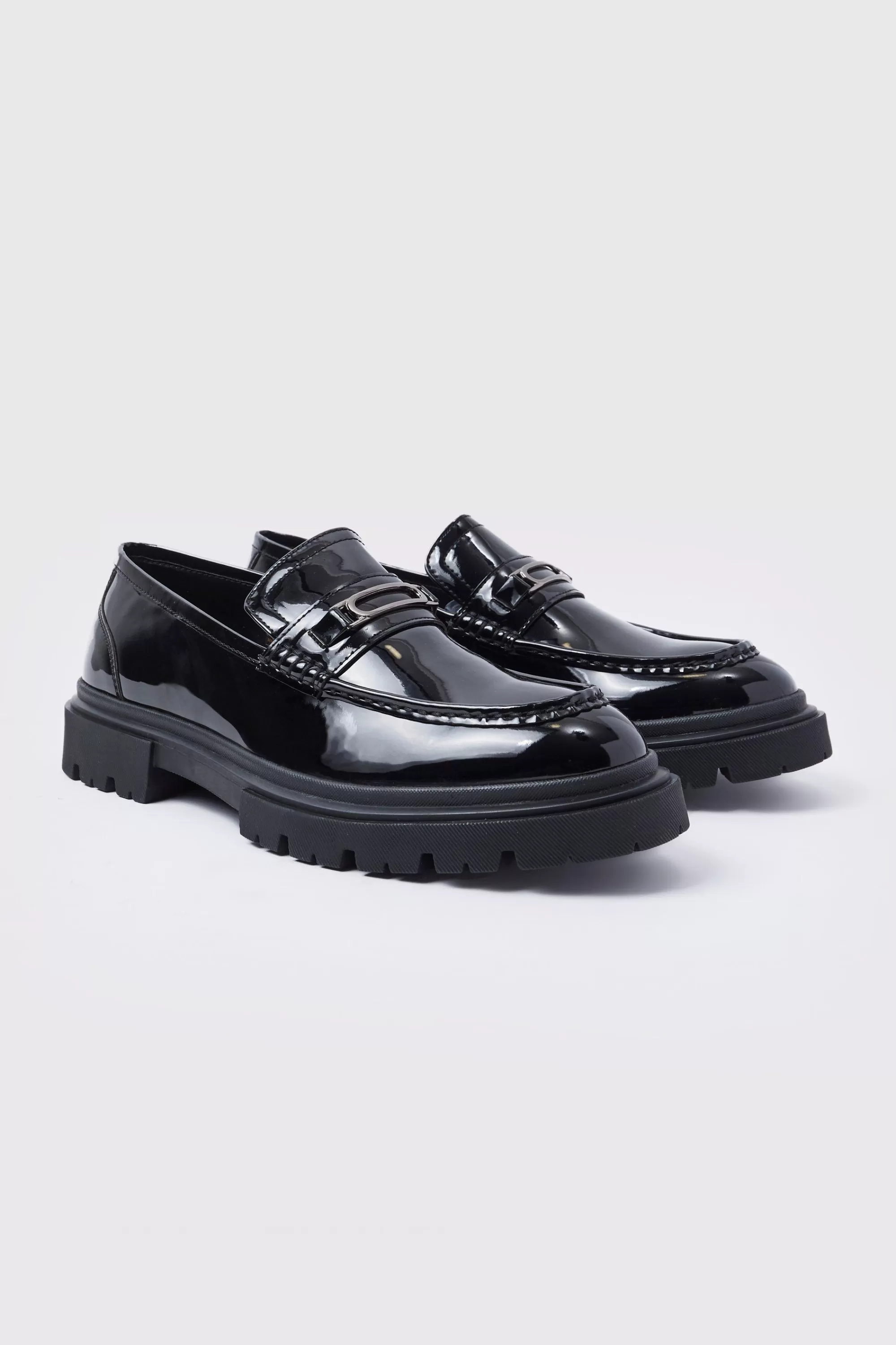 boohooMAN Chunky Patent Loafer | UK