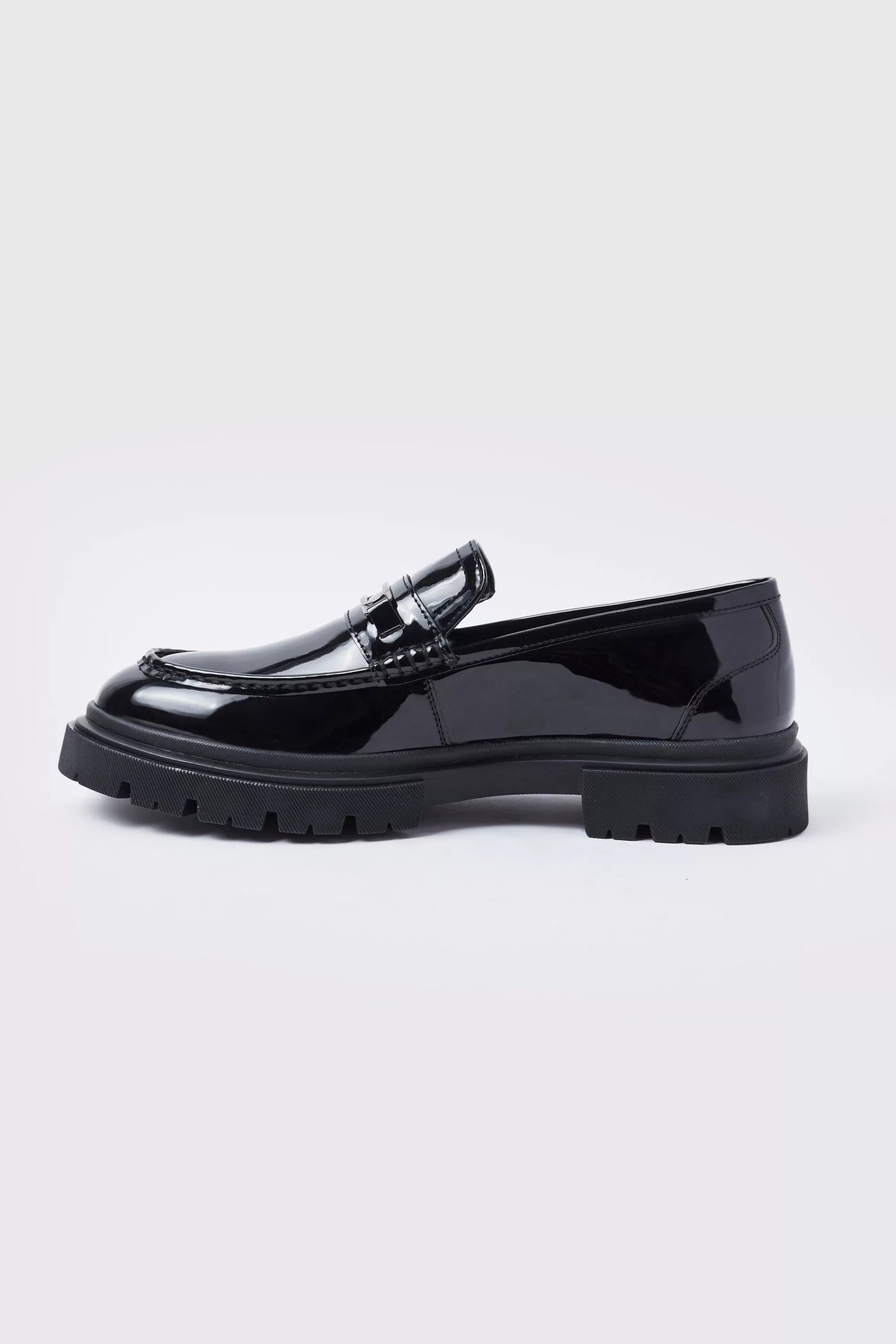 boohooMAN Chunky Patent Loafer | UK