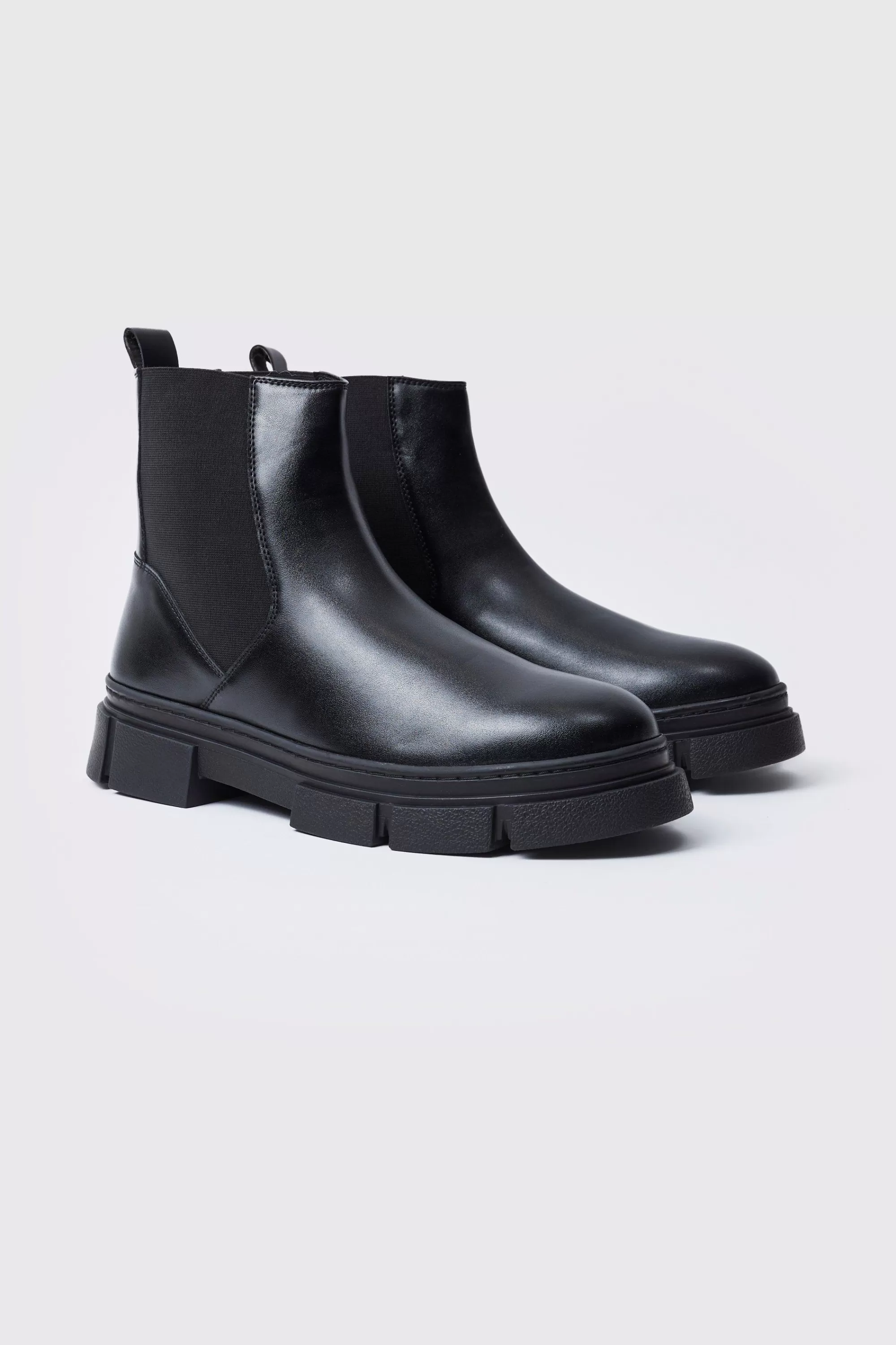 boohooMAN Chunky Track Sole Chelsea Boots | UK