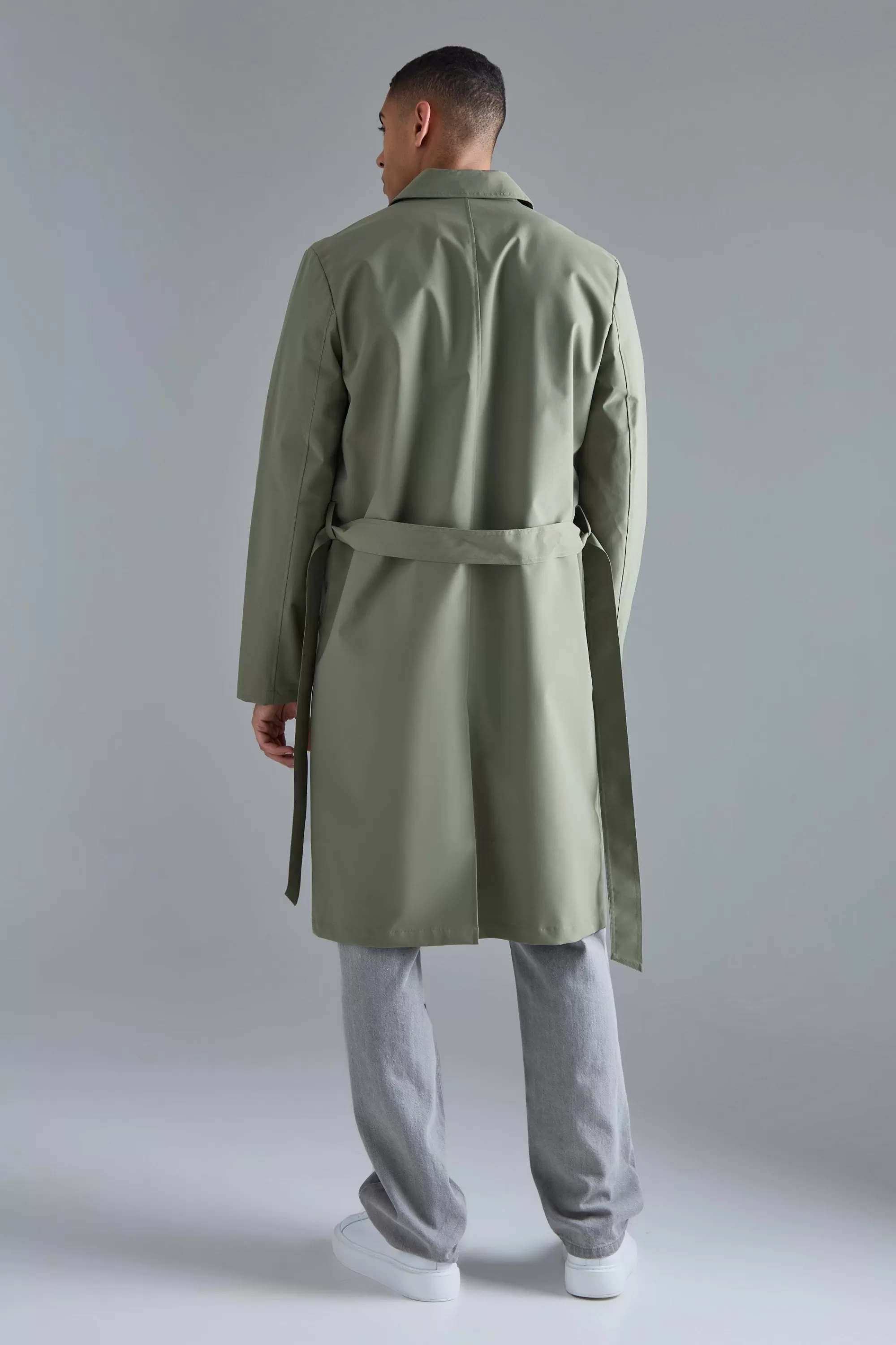 boohooMAN Classic Belted Trench Coat | UK