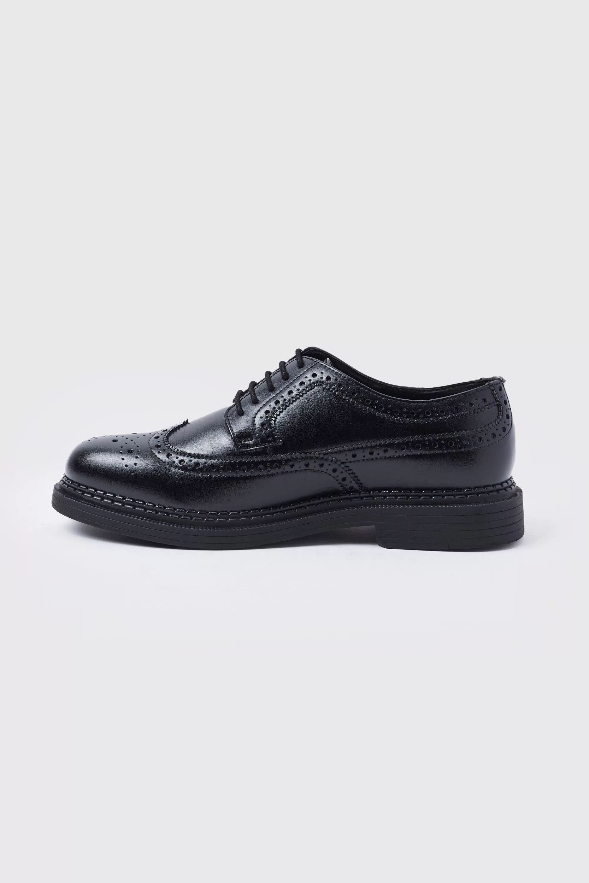 boohooMAN Classic Faux Leather Brogue | UK
