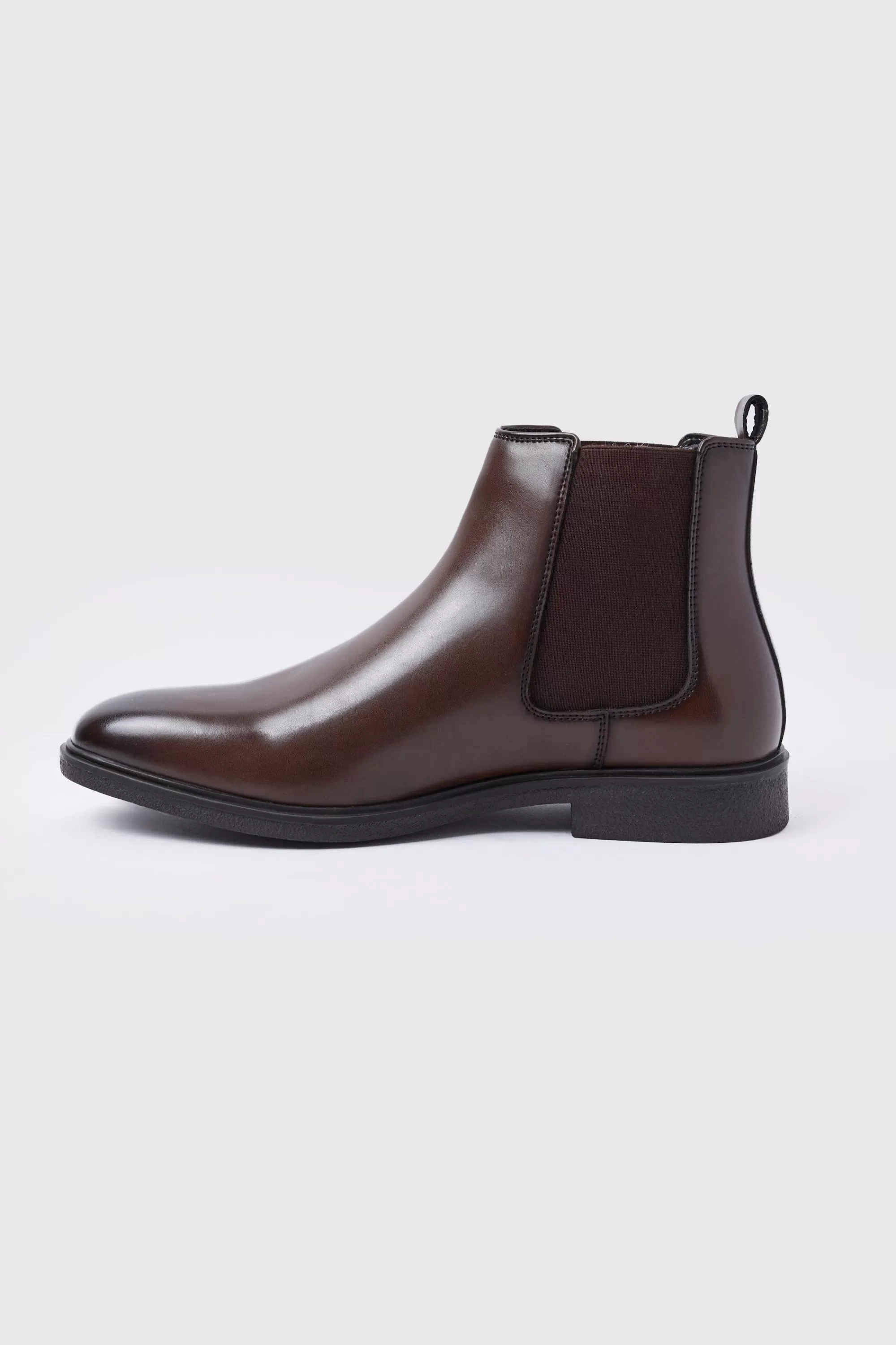 boohooMAN Classic Faux Leather Chelsea Boots | UK