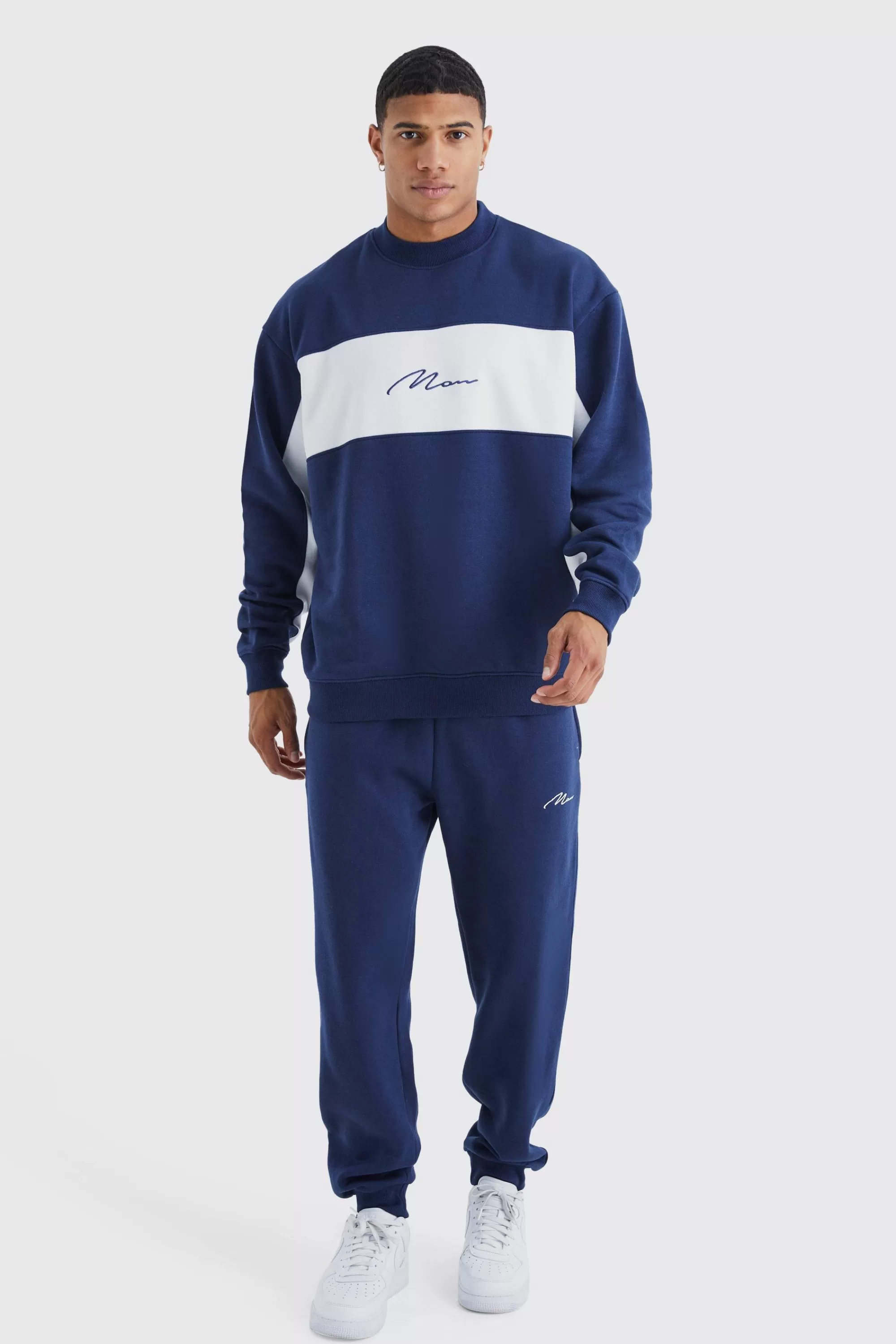 boohooMAN Colour Block Tracksuit | UK