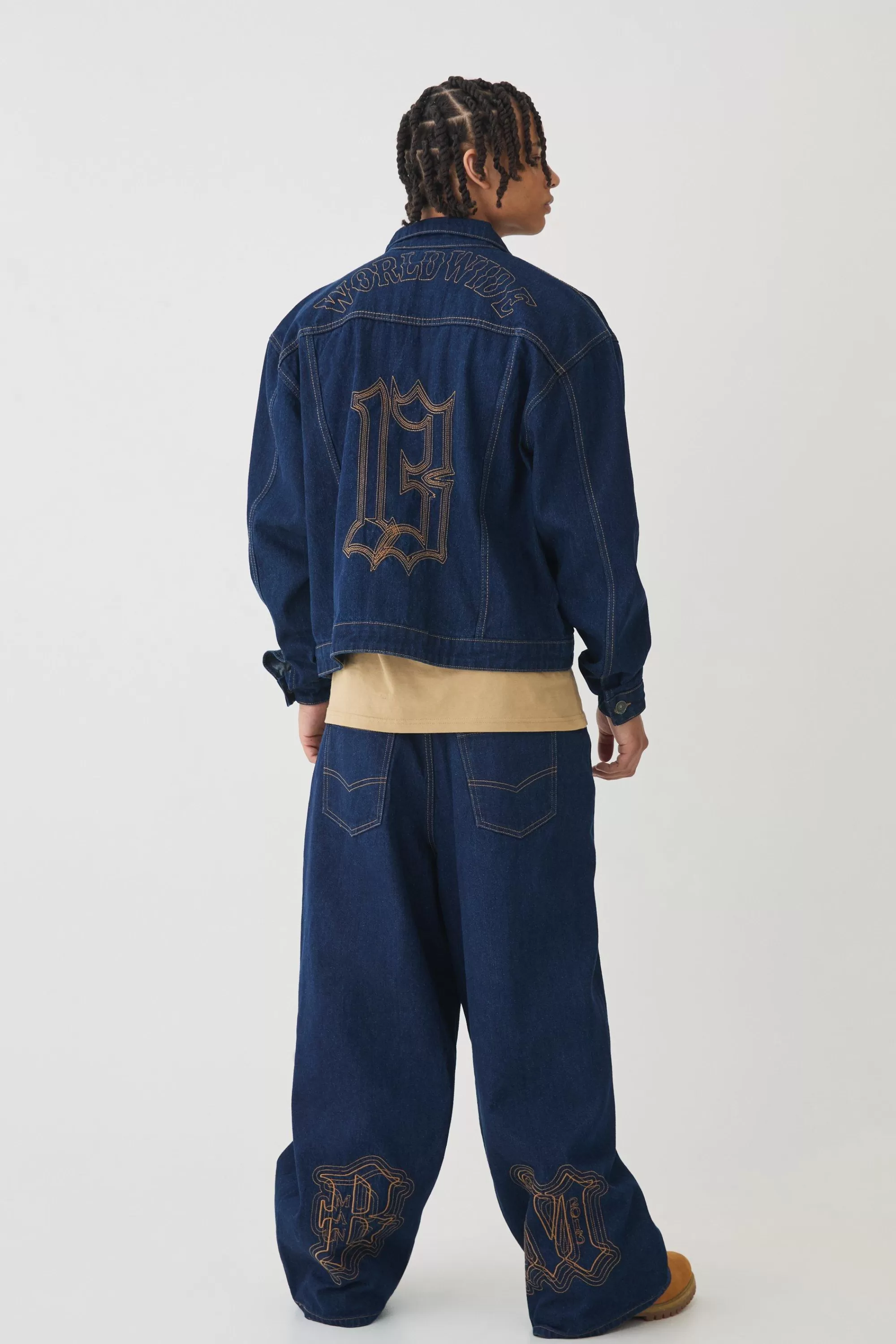 boohooMAN Contrast Stitch Set | UK