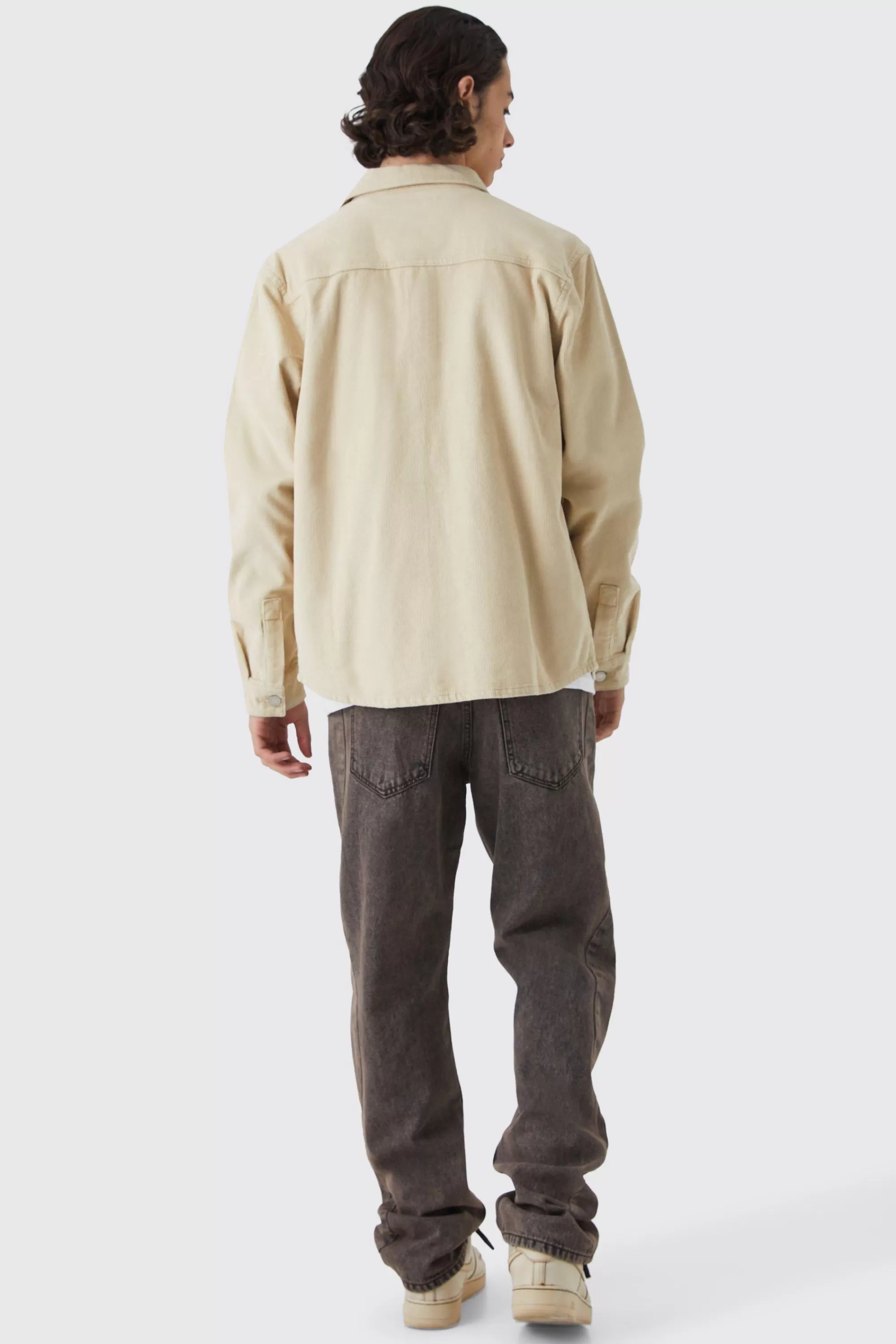 boohooMAN Cord Cargo Overshirt | UK