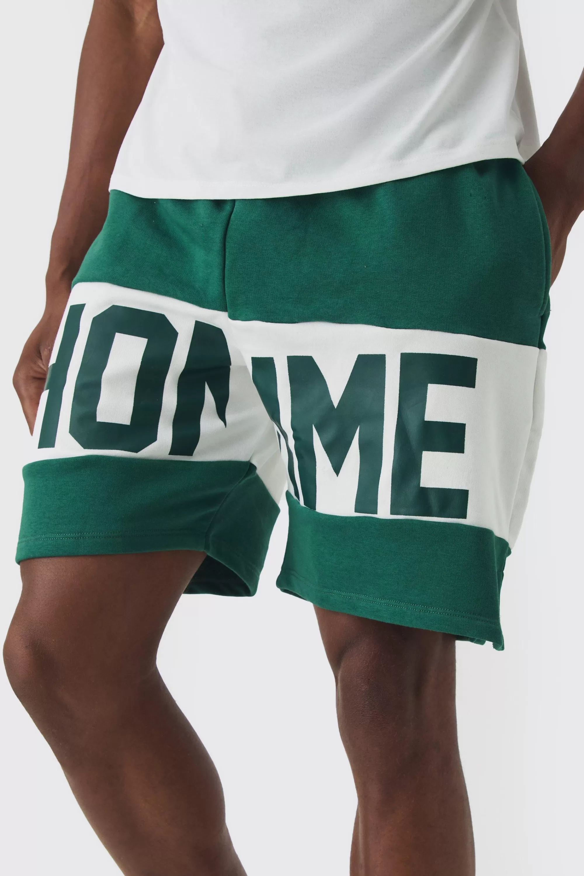 boohooMAN Core Fit Cropped T-shirt & Short Set | UK