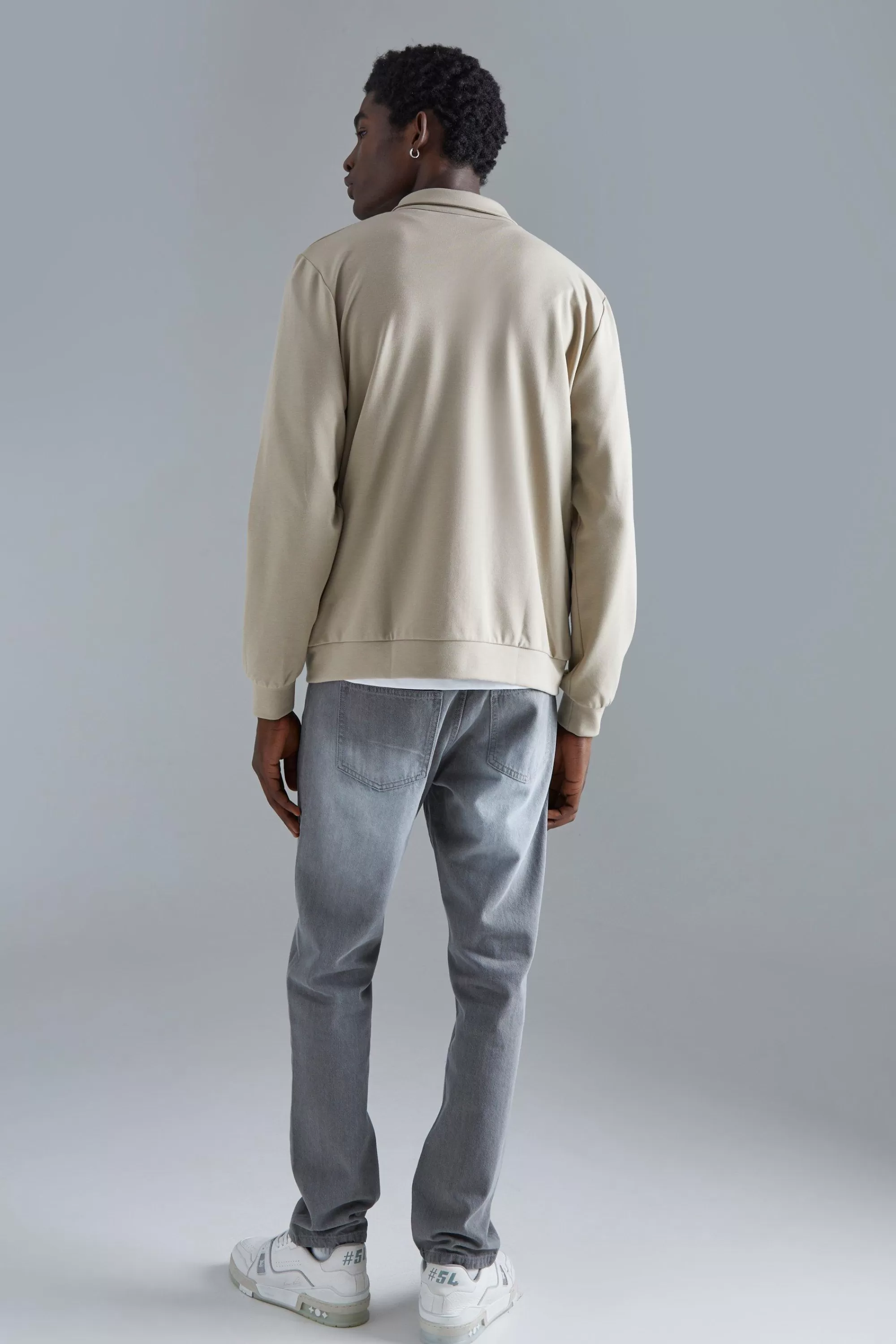boohooMAN Core Interlock Harrington | UK
